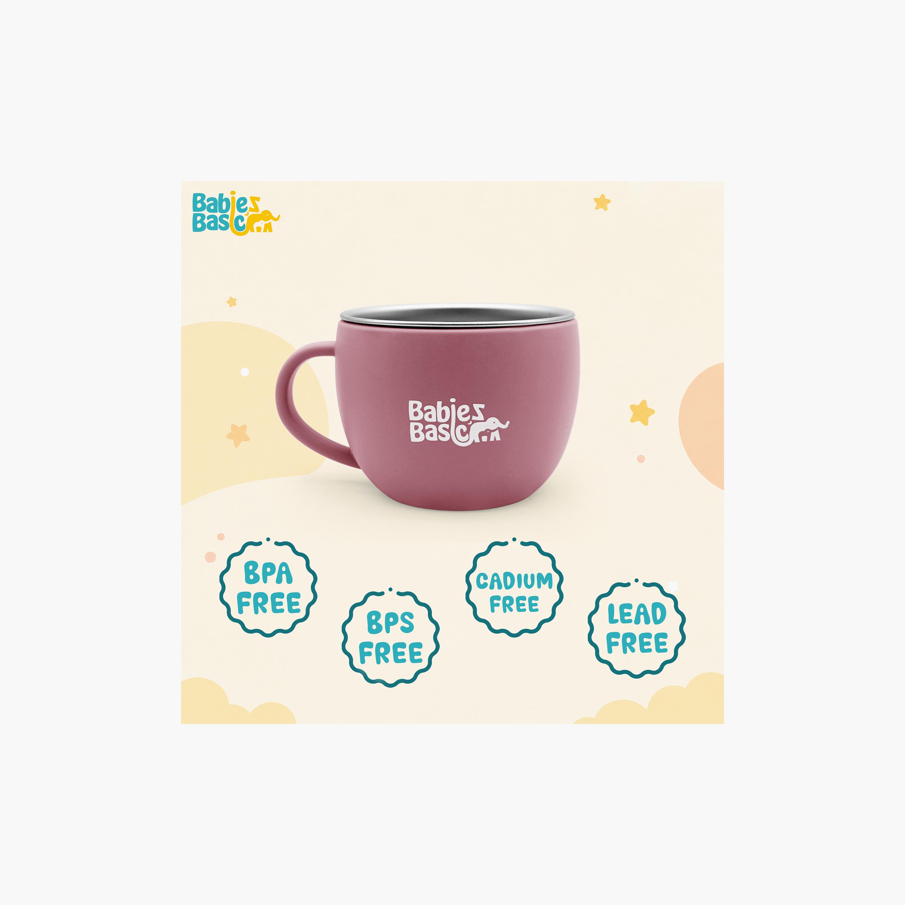 Babies Basic Stainless Steel Cup with Silicone Sleeve - 150 ml-baby-feeding-mealtimeessentials-image-5