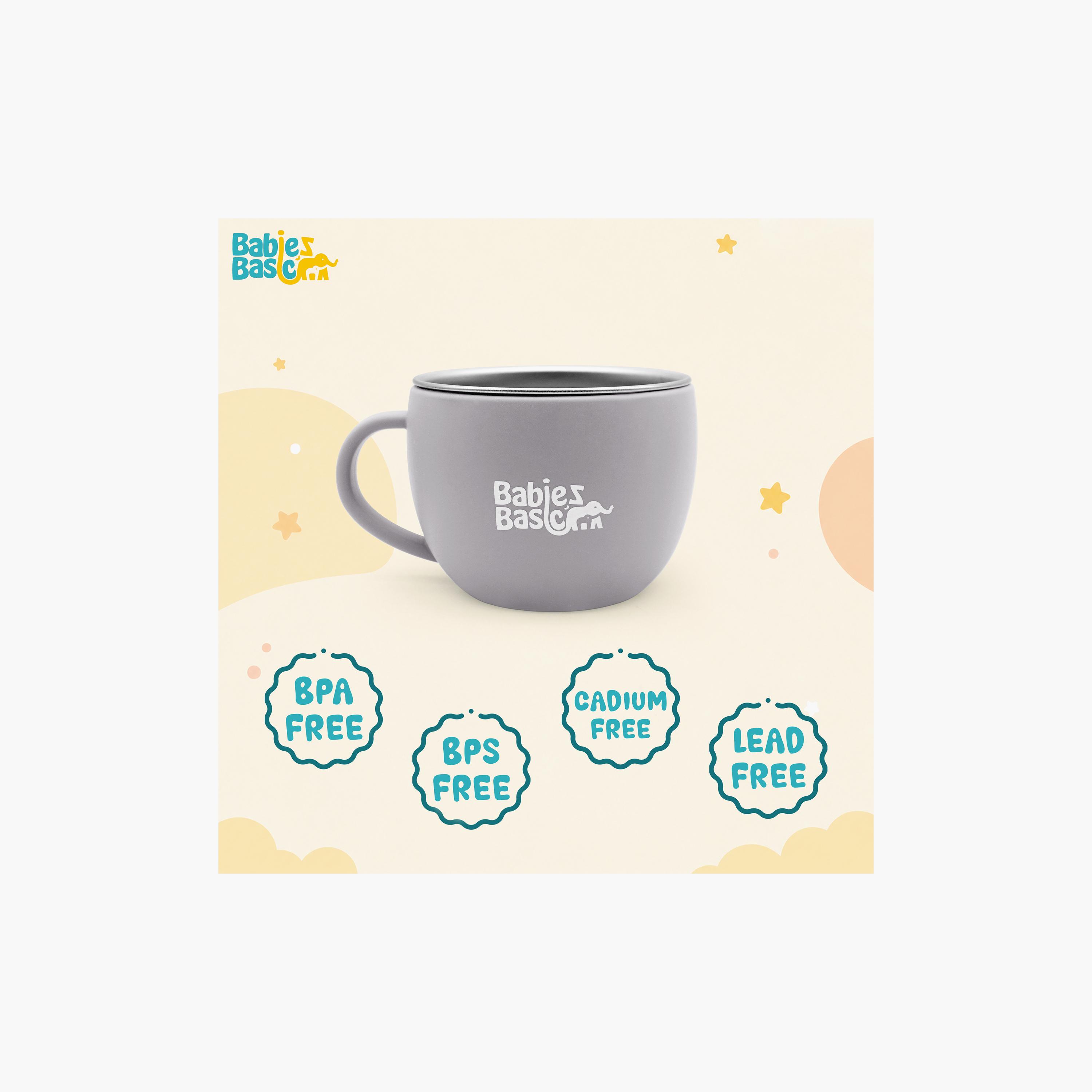 Babies Basic Stainless Steel Cup with Silicone Sleeve - 150 ml-baby-feeding-mealtimeessentials-image-5