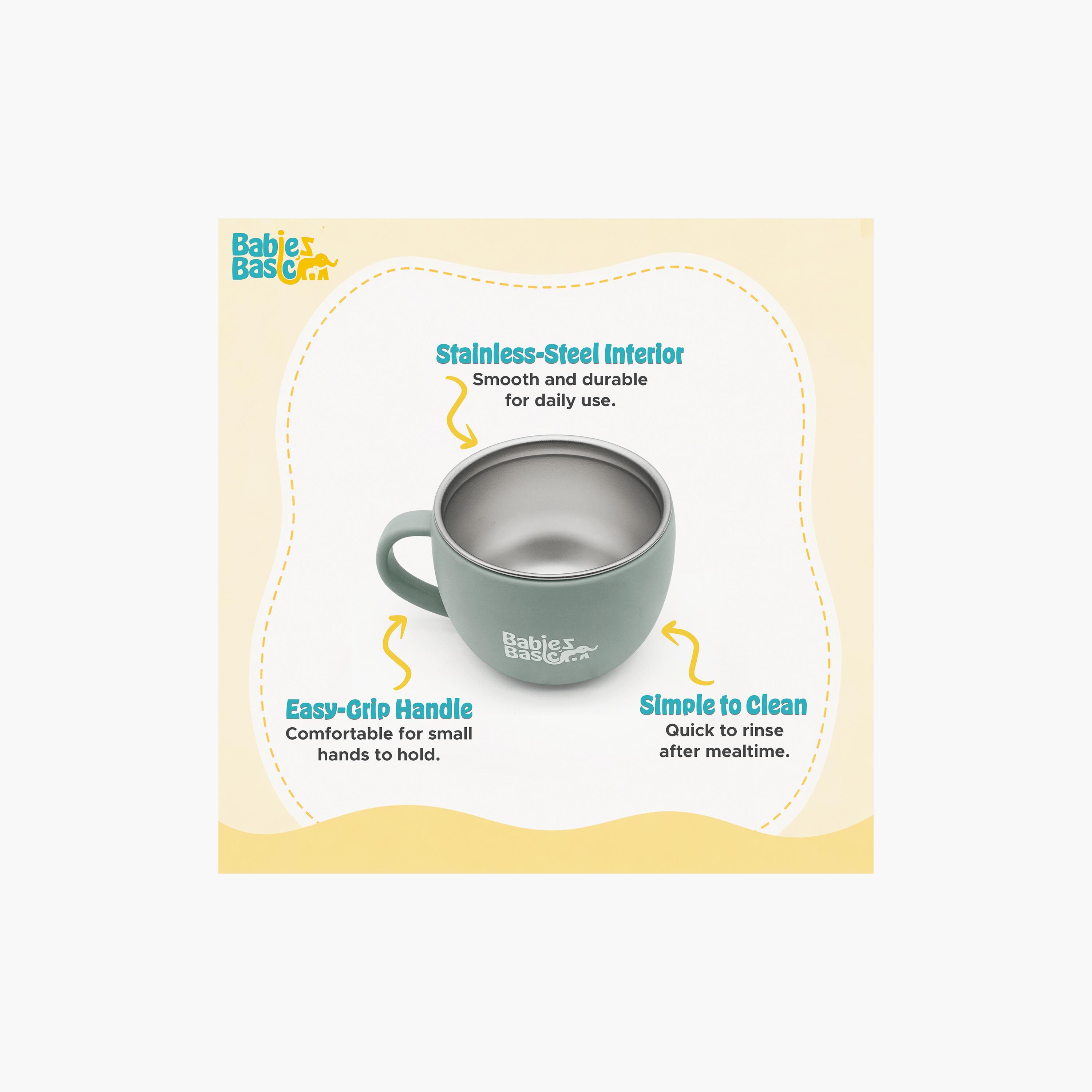 Babies Basic Stainless Steel Cup with Silicone Sleeve - 150 ml-baby-feeding-mealtimeessentials-image-4