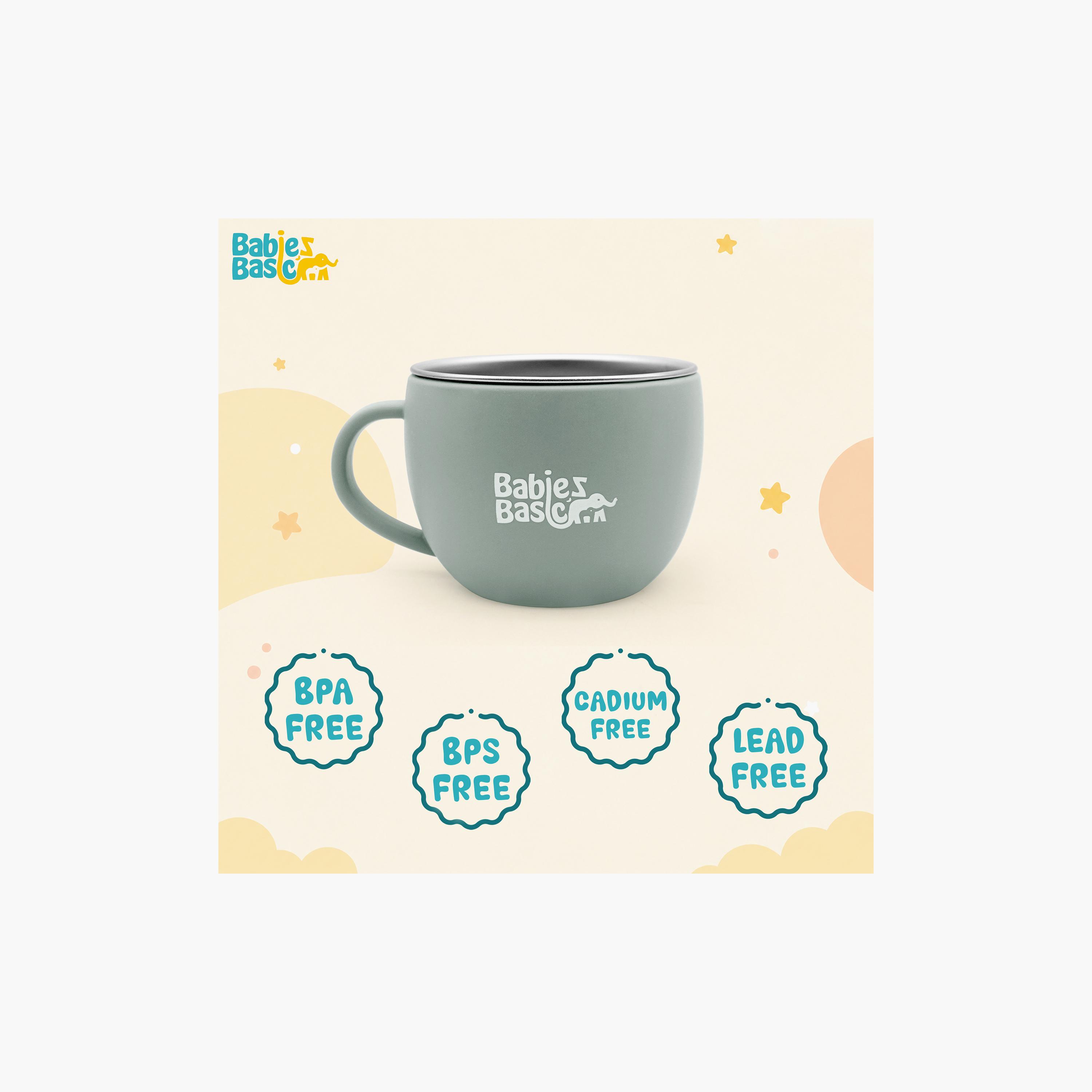 Babies Basic Stainless Steel Cup with Silicone Sleeve - 150 ml-baby-feeding-mealtimeessentials-image-5