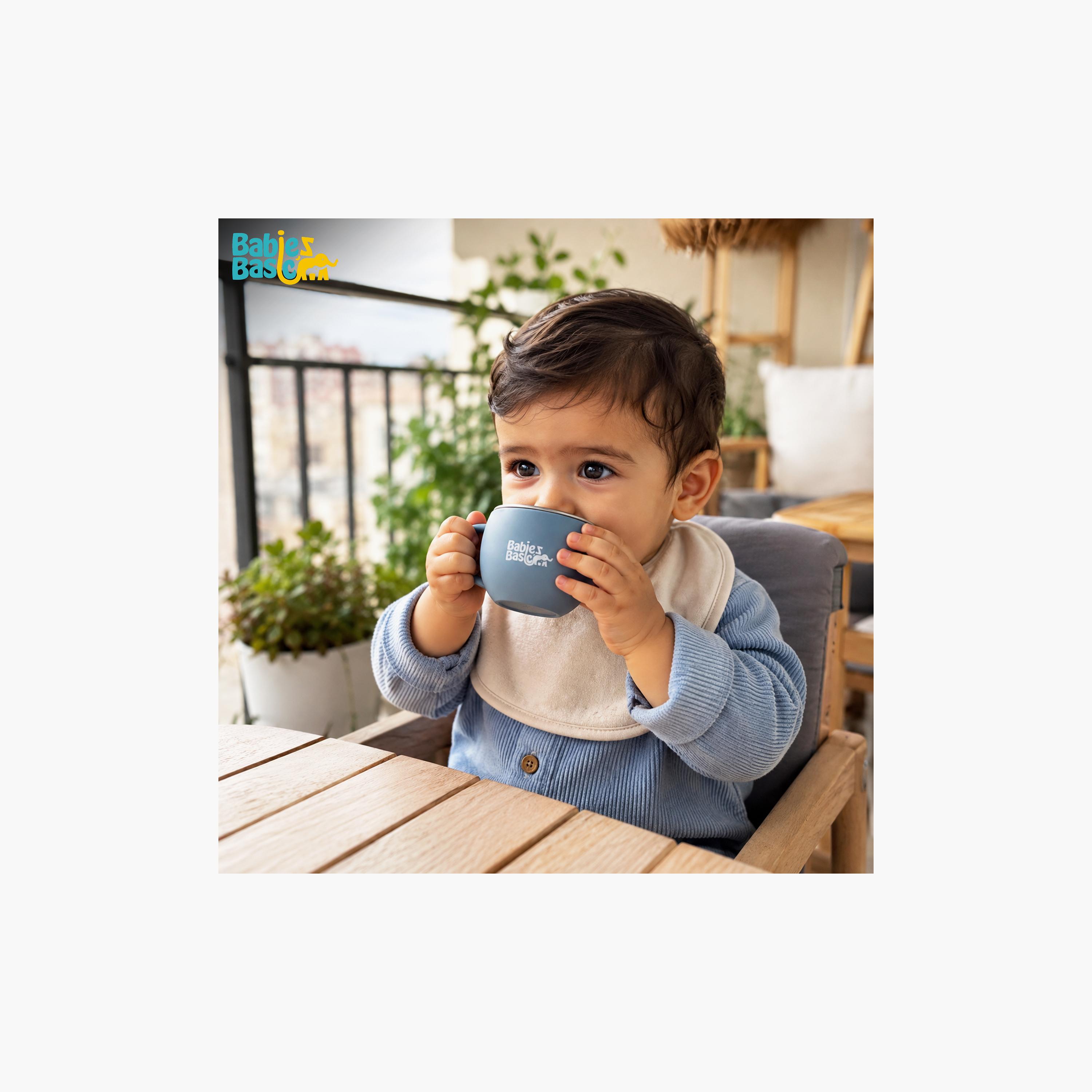 Babies Basic Stainless Steel Cup with Silicone Sleeve - 150 ml-baby-feeding-mealtimeessentials-image-2