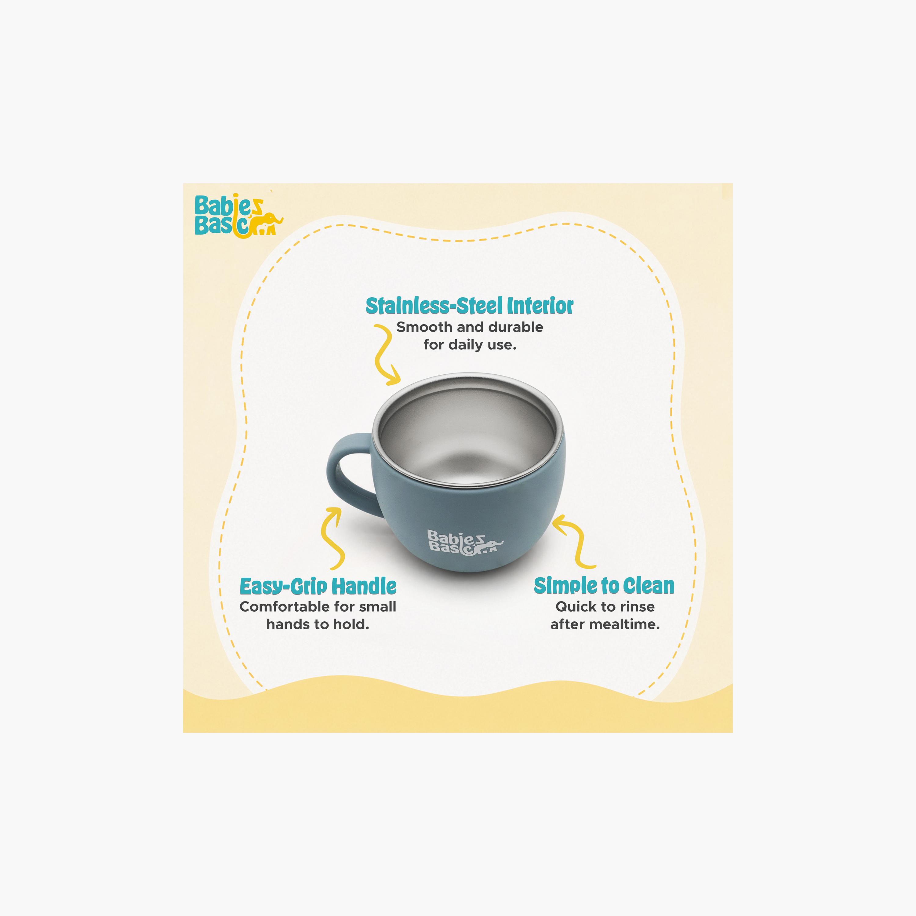 Babies Basic Stainless Steel Cup with Silicone Sleeve - 150 ml-baby-feeding-mealtimeessentials-image-4