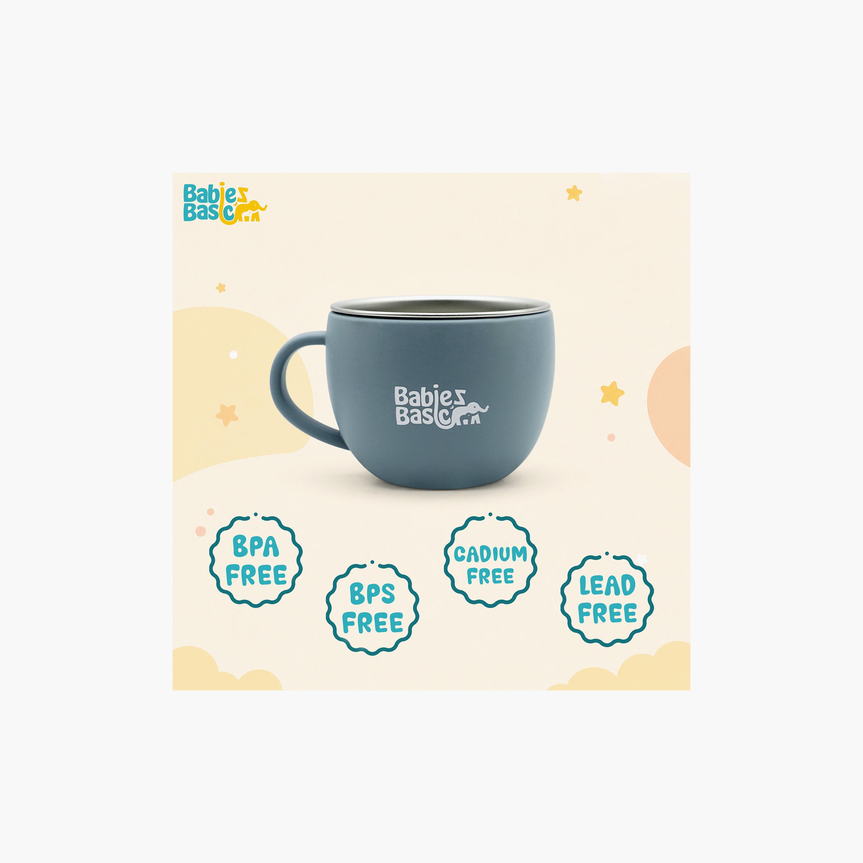 Babies Basic Stainless Steel Cup with Silicone Sleeve - 150 ml-baby-feeding-mealtimeessentials-image-5