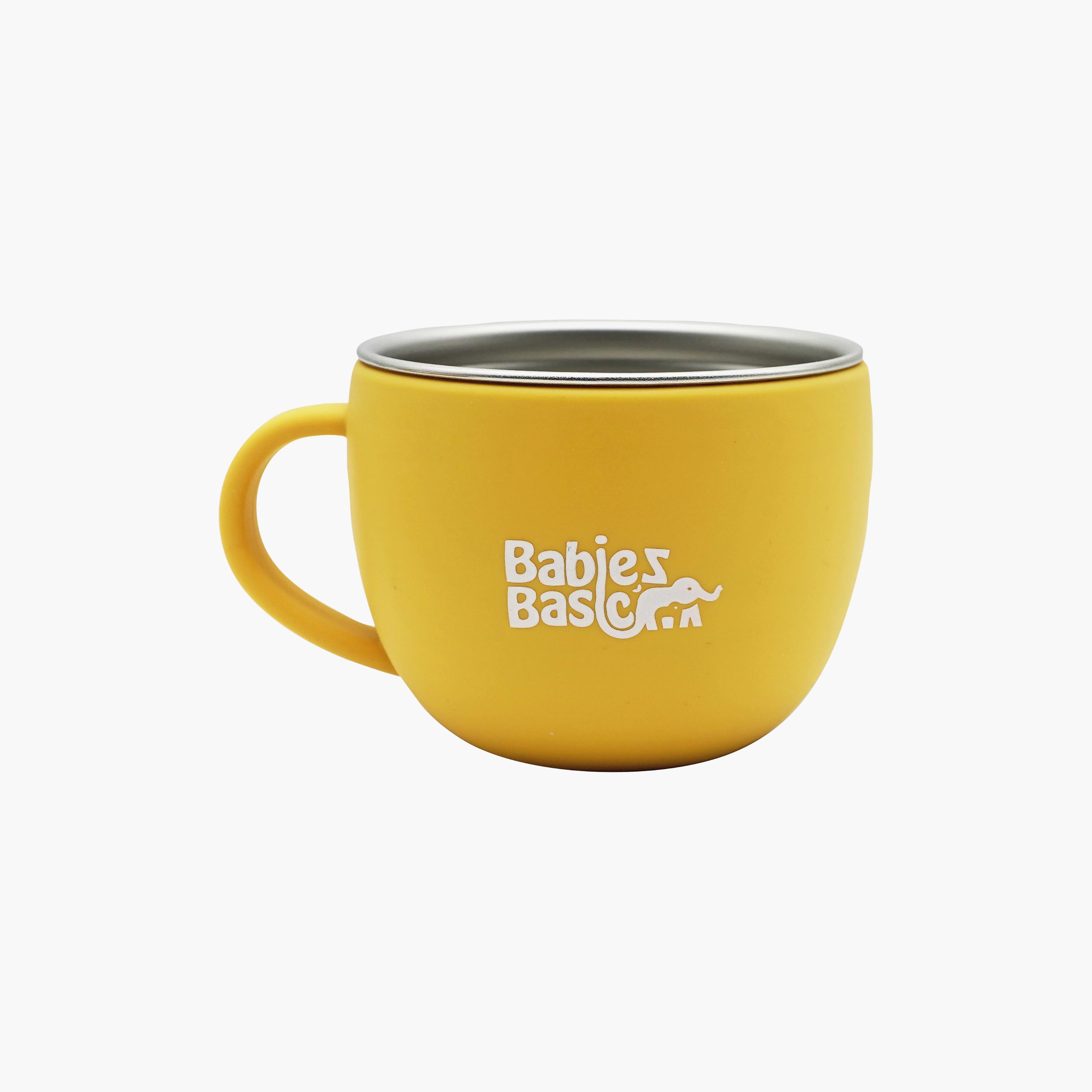 Babies Basic Stainless Steel Cup with Silicone Sleeve - 150 ml-baby-feeding-mealtimeessentials-image-1