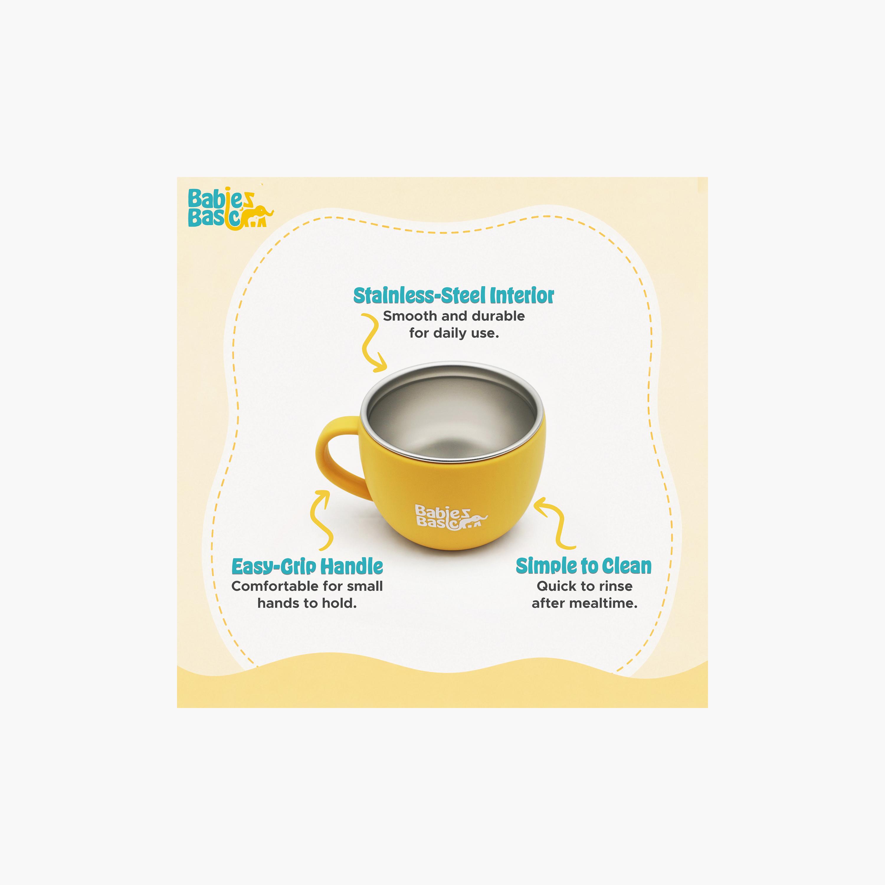 Babies Basic Stainless Steel Cup with Silicone Sleeve - 150 ml-baby-feeding-mealtimeessentials-image-4