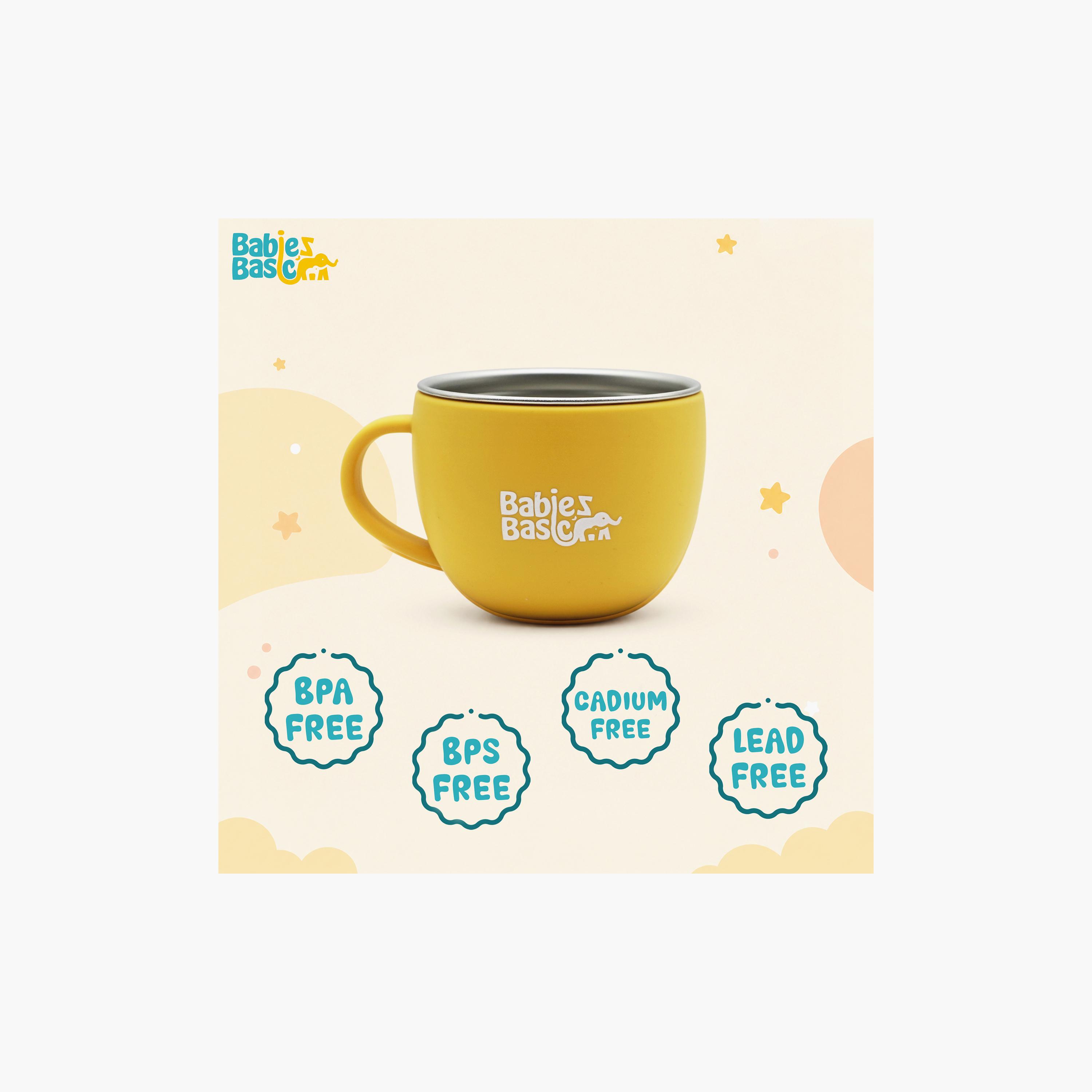 Babies Basic Stainless Steel Cup with Silicone Sleeve - 150 ml-baby-feeding-mealtimeessentials-image-5