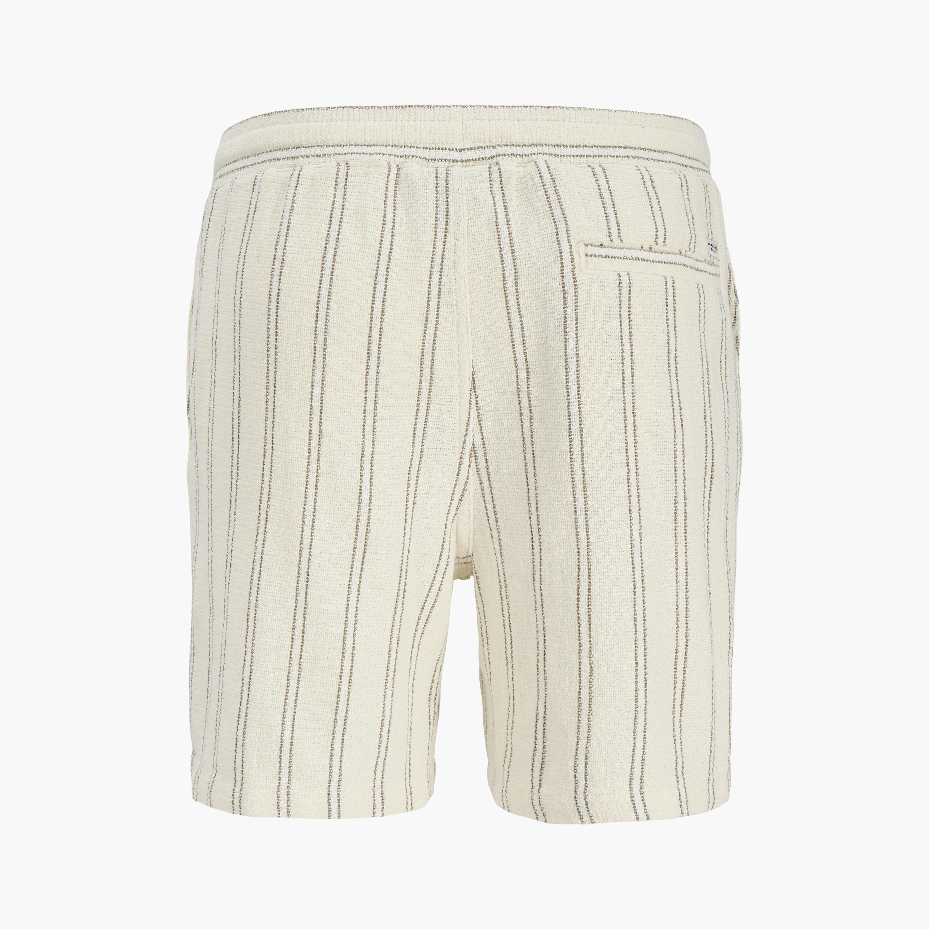 Jack & Jones Striped Mid-Rise Elasticated Drawstring Waist Men's Shorts-men-clothing-bottoms-shorts-image-23