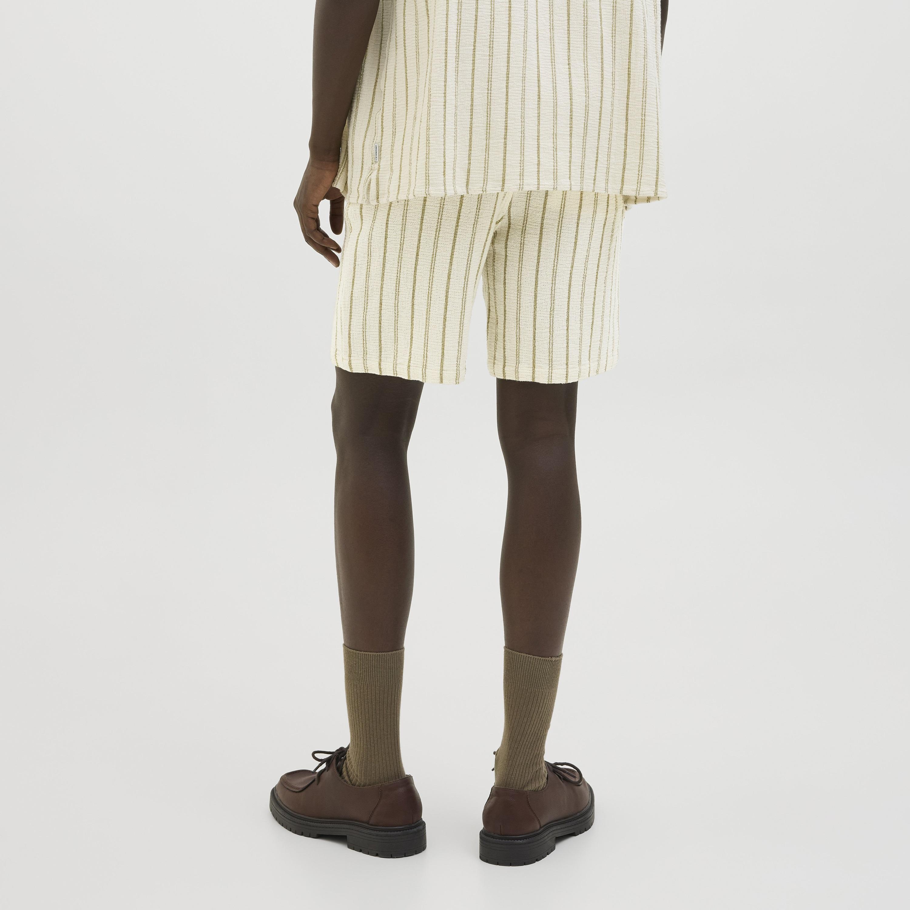 Jack & Jones Striped Mid-Rise Elasticated Drawstring Waist Men's Shorts-men-clothing-bottoms-shorts-image-4