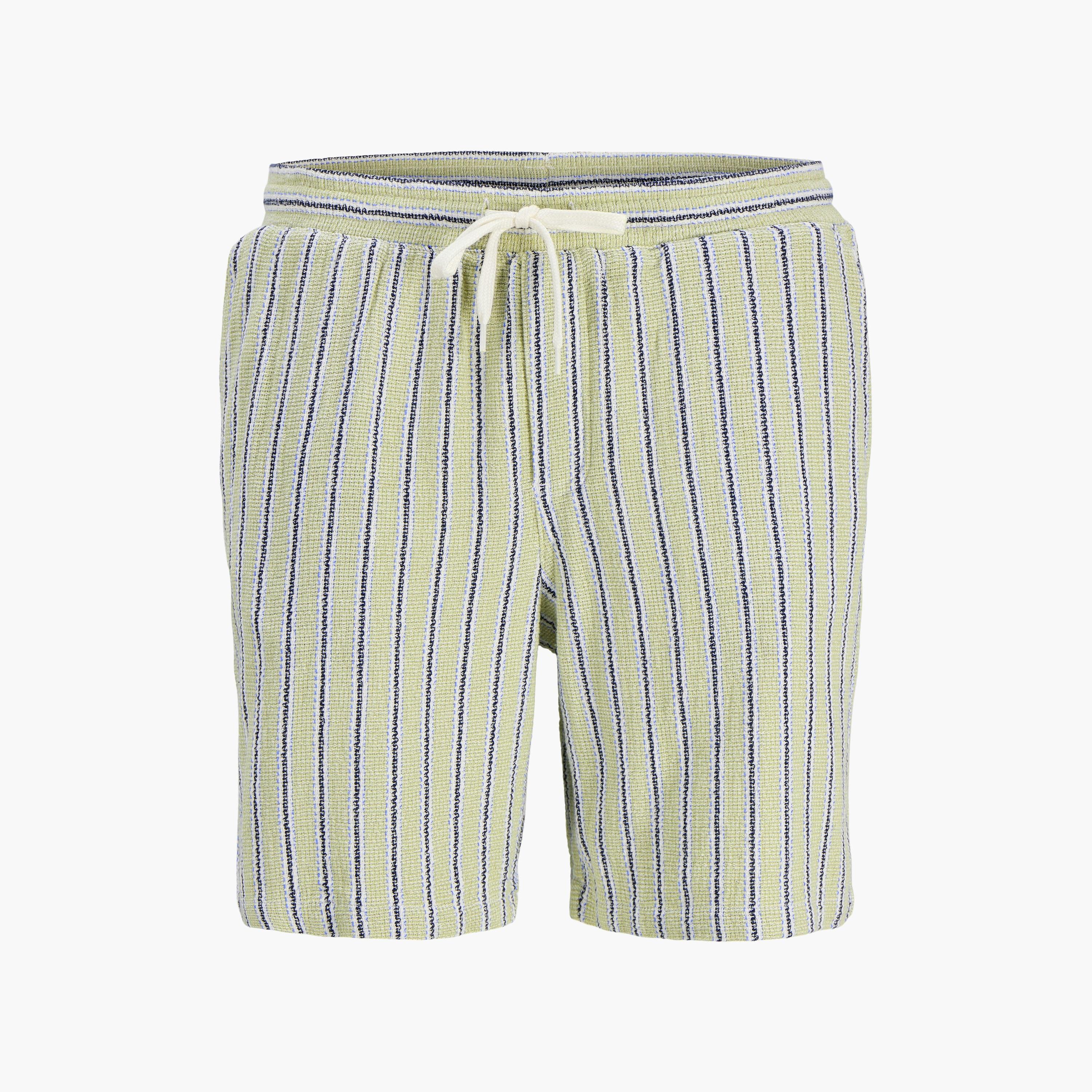 Jack & Jones Striped Mid-Rise Elasticated Drawstring Waist Men's Shorts-men-clothing-bottoms-shorts-image-45