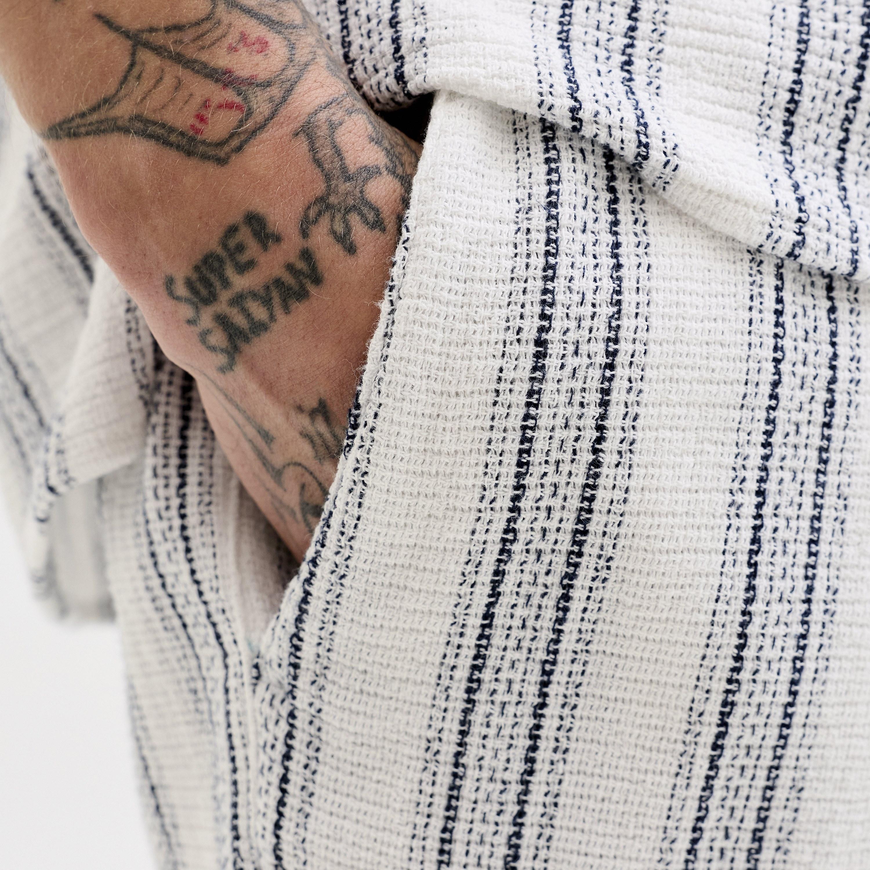 Jack & Jones Striped Mid-Rise Elasticated Drawstring Waist Men's Shorts-men-clothing-bottoms-shorts-image-26
