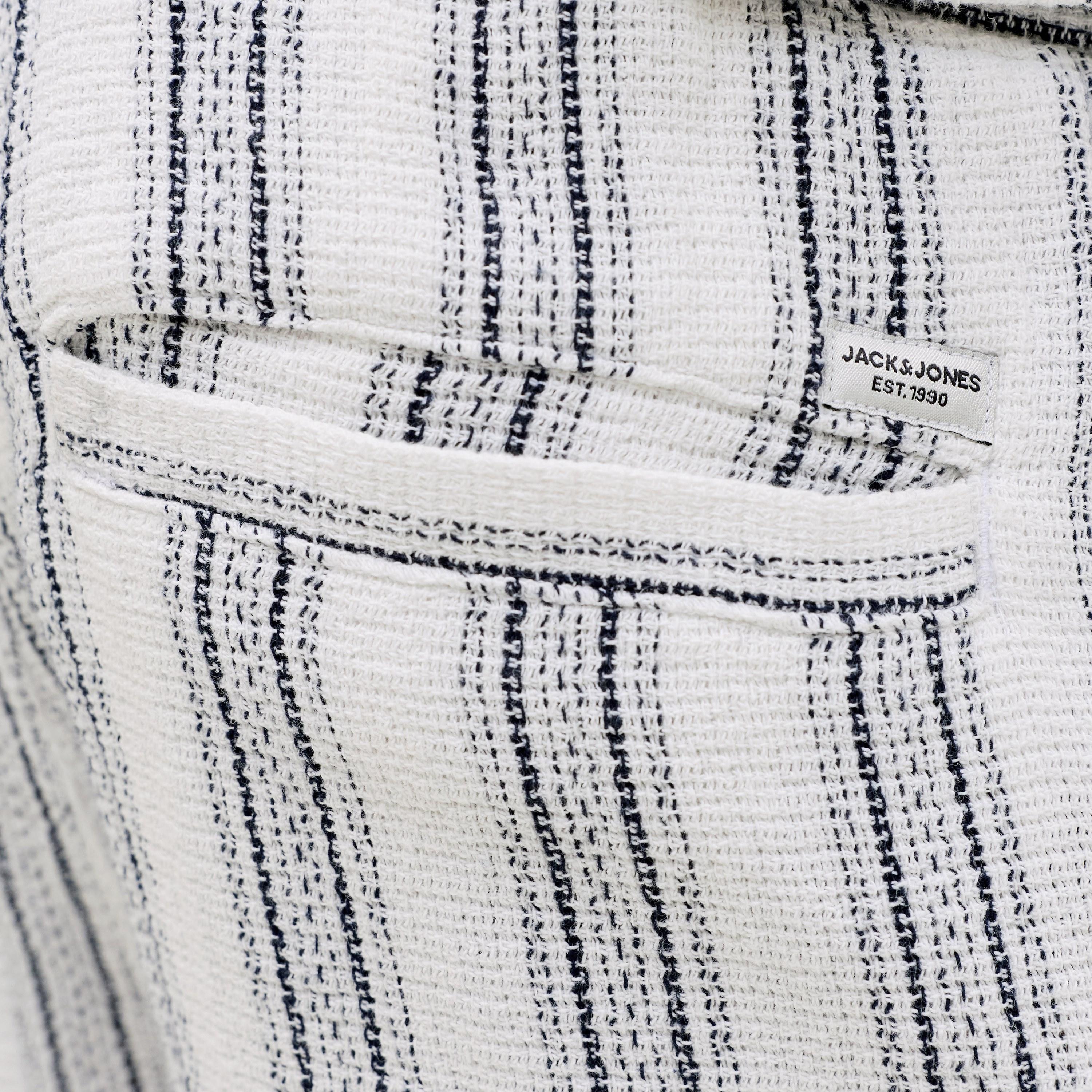Jack & Jones Striped Mid-Rise Elasticated Drawstring Waist Men's Shorts-men-clothing-bottoms-shorts-image-28