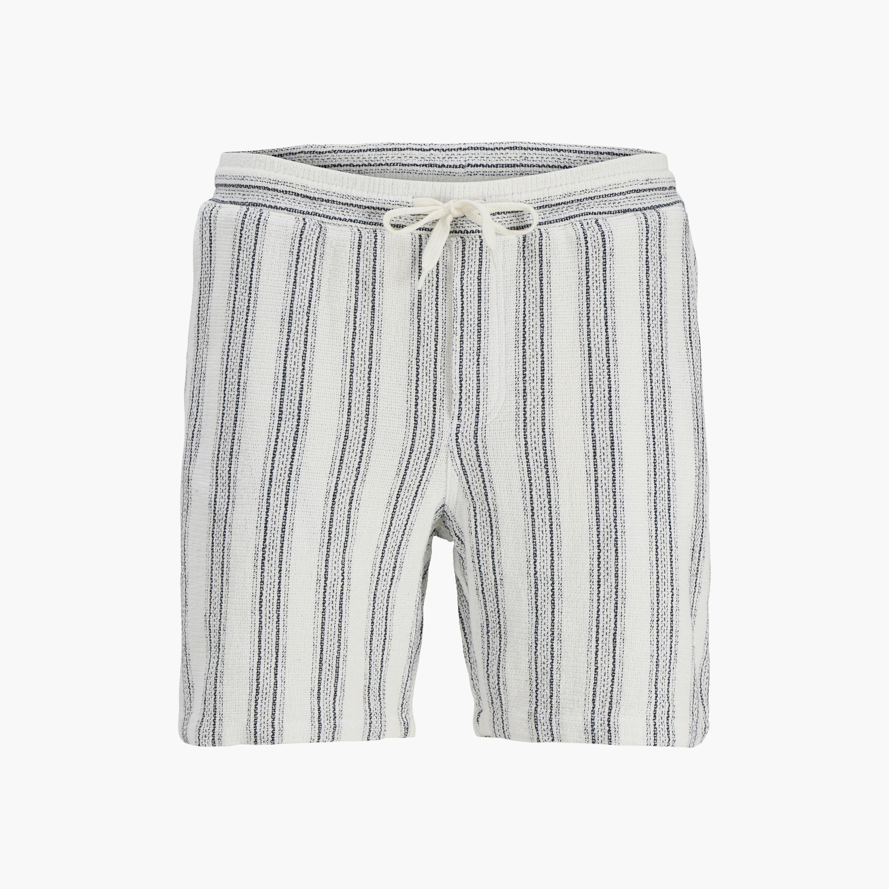 Jack & Jones Striped Mid-Rise Elasticated Drawstring Waist Men's Shorts-men-clothing-bottoms-shorts-image-29