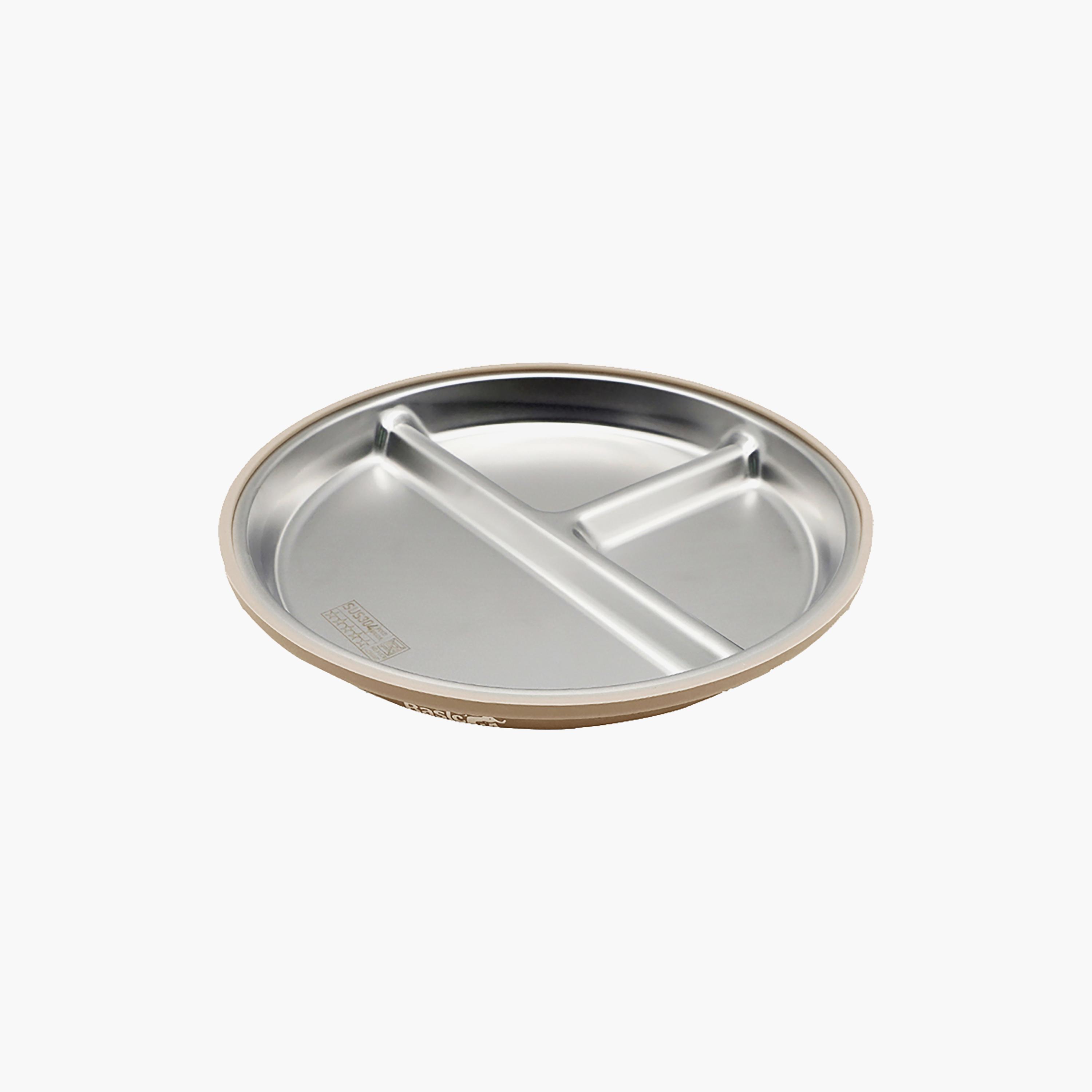 Babies Basic 3-Piece Stainless Steel Plate with Bowl & Cup-baby-feeding-mealtimeessentials-image-2