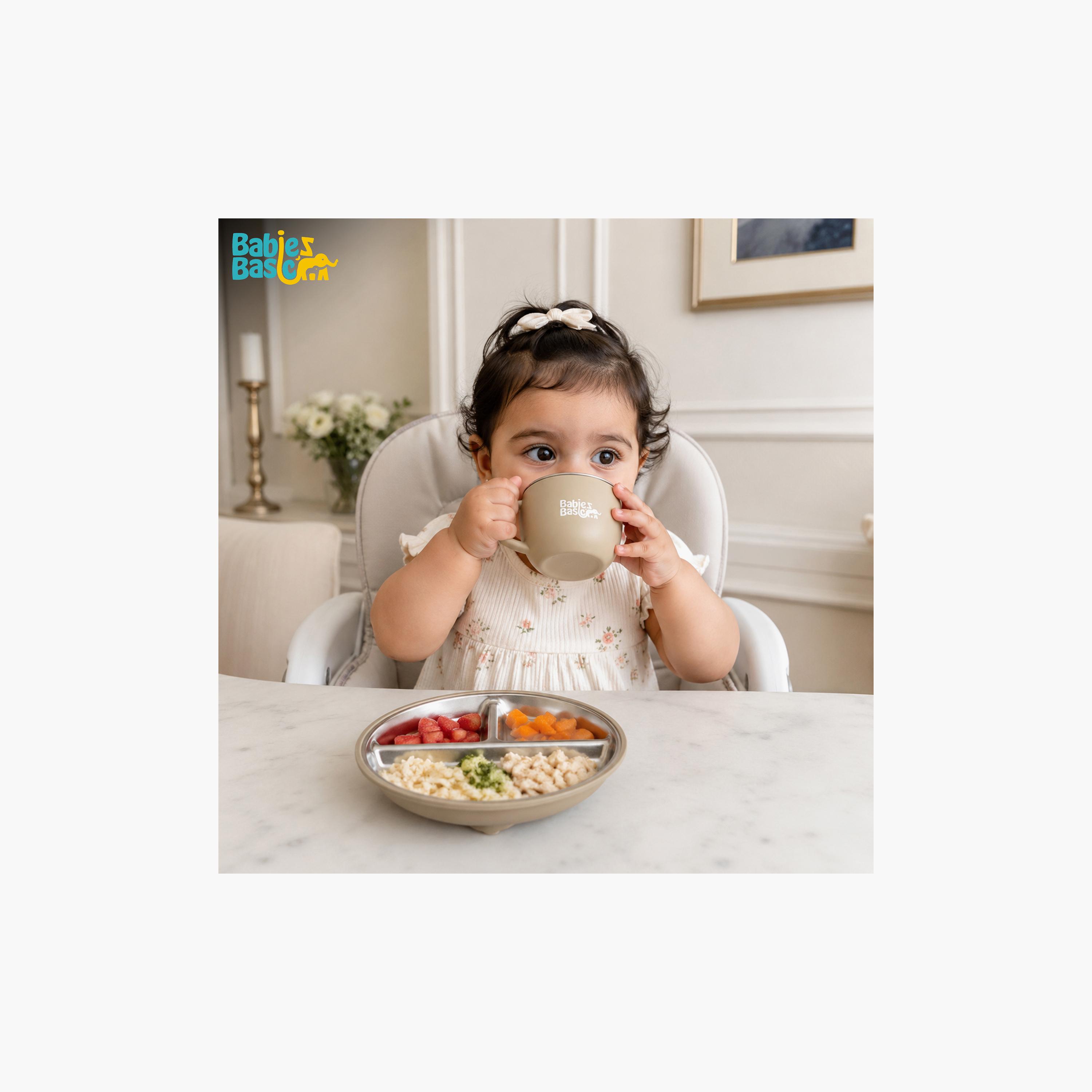 Babies Basic 3-Piece Stainless Steel Plate with Bowl & Cup-baby-feeding-mealtimeessentials-image-5