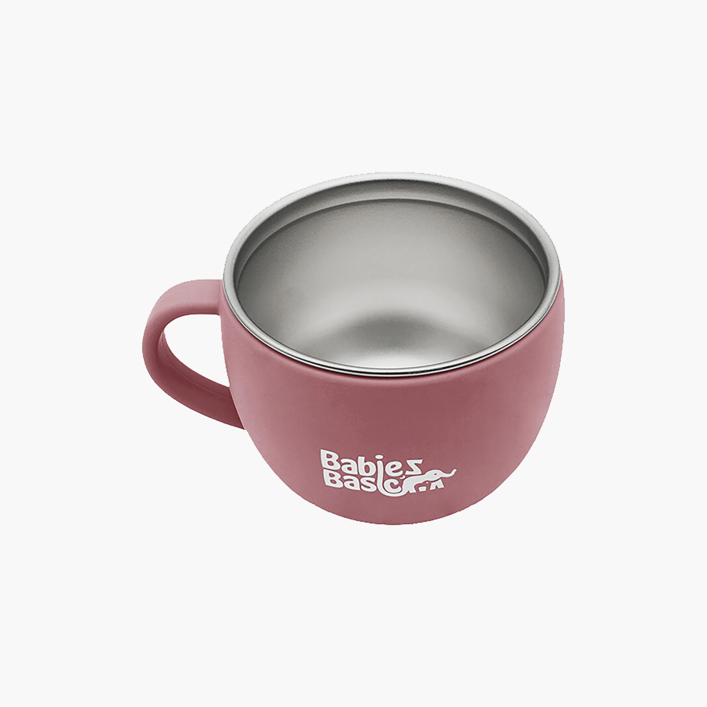 طقم أدوات ستانلس ستيل يشمل طبق وعاء وكوب 3 قطع من بيبيز بيزك-baby-feeding-mealtimeessentials-image-3