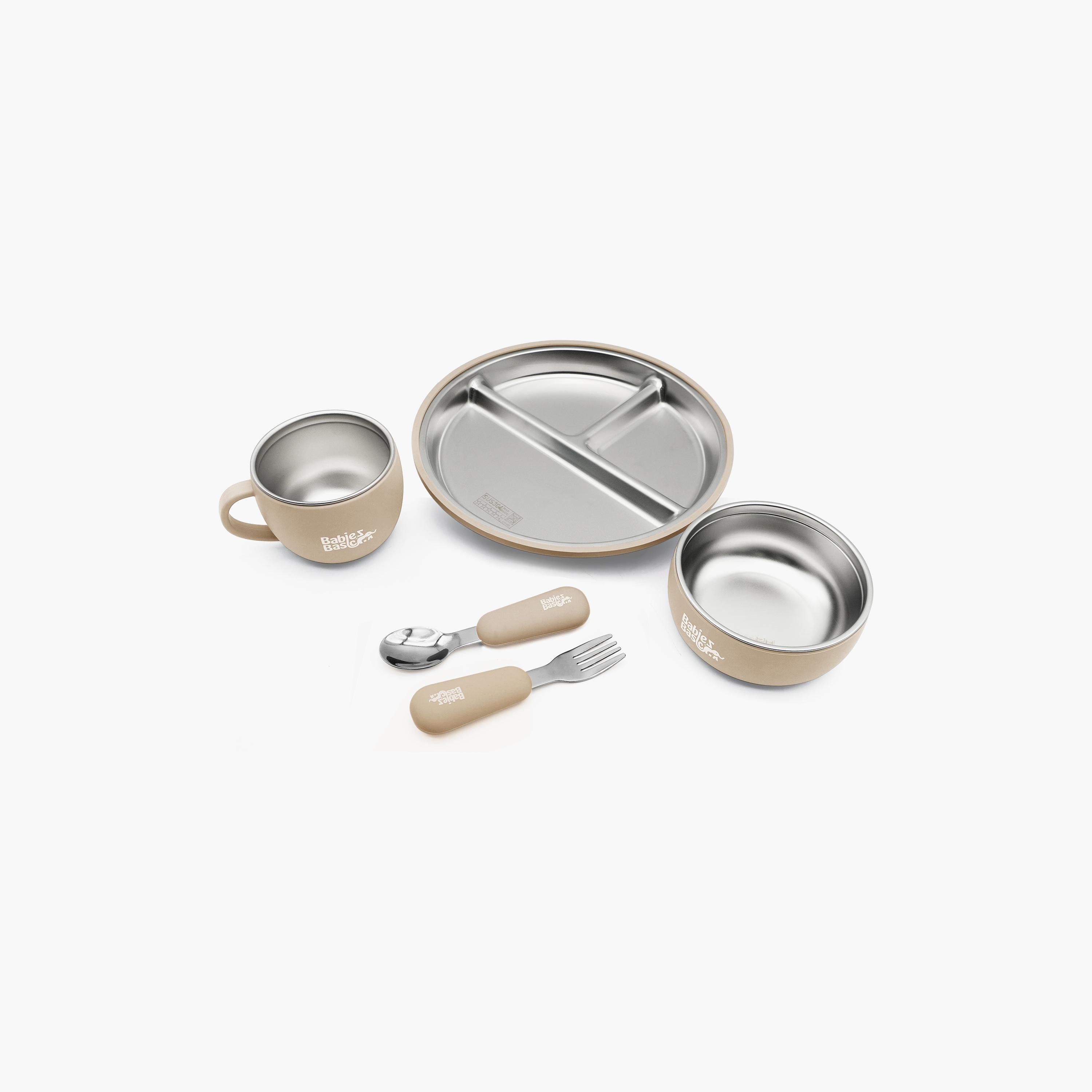 Babies Basic 5-Piece Stainless Steel Feeding Set with Silicone Sleeve-baby-feeding-mealtimeessentials-image-8