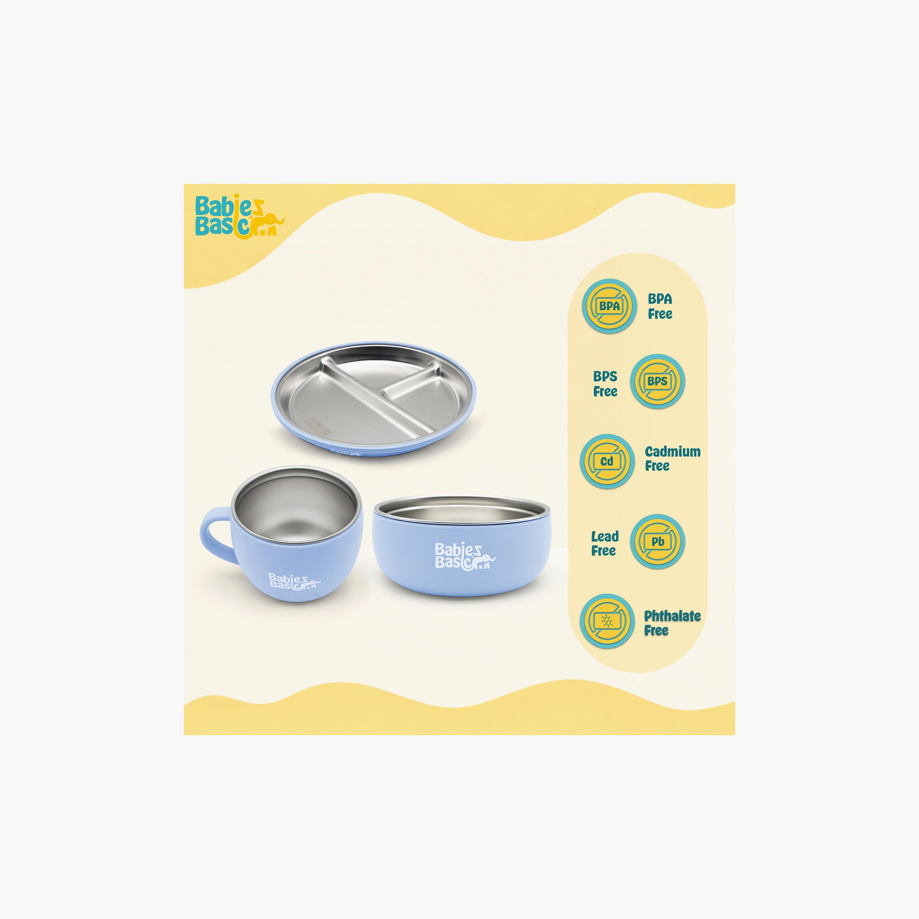 Babies Basic 5-Piece Stainless Steel Feeding Set with Silicone Sleeve-baby-feeding-mealtimeessentials-image-11
