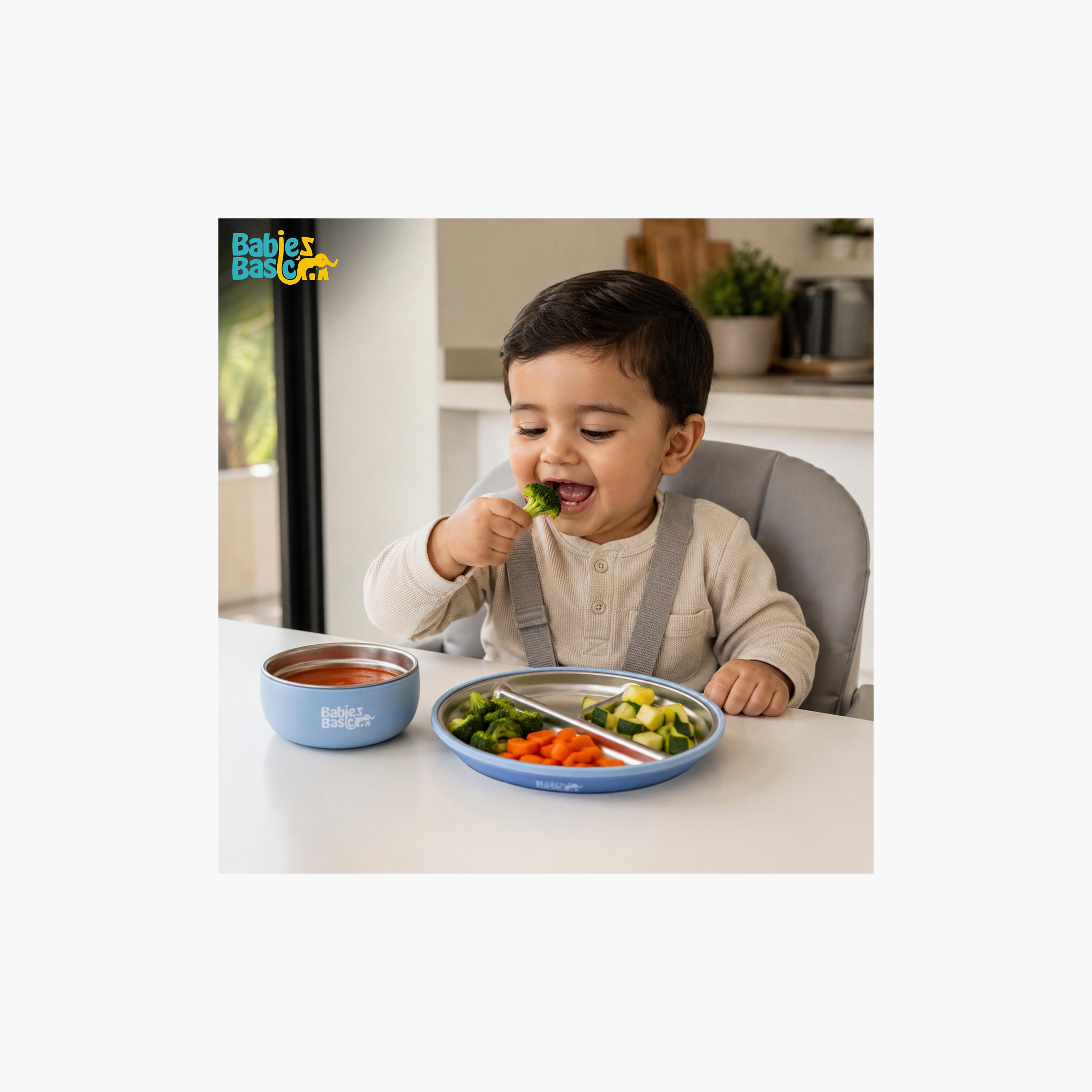 Babies Basic 5-Piece Stainless Steel Feeding Set with Silicone Sleeve-baby-feeding-mealtimeessentials-image-9