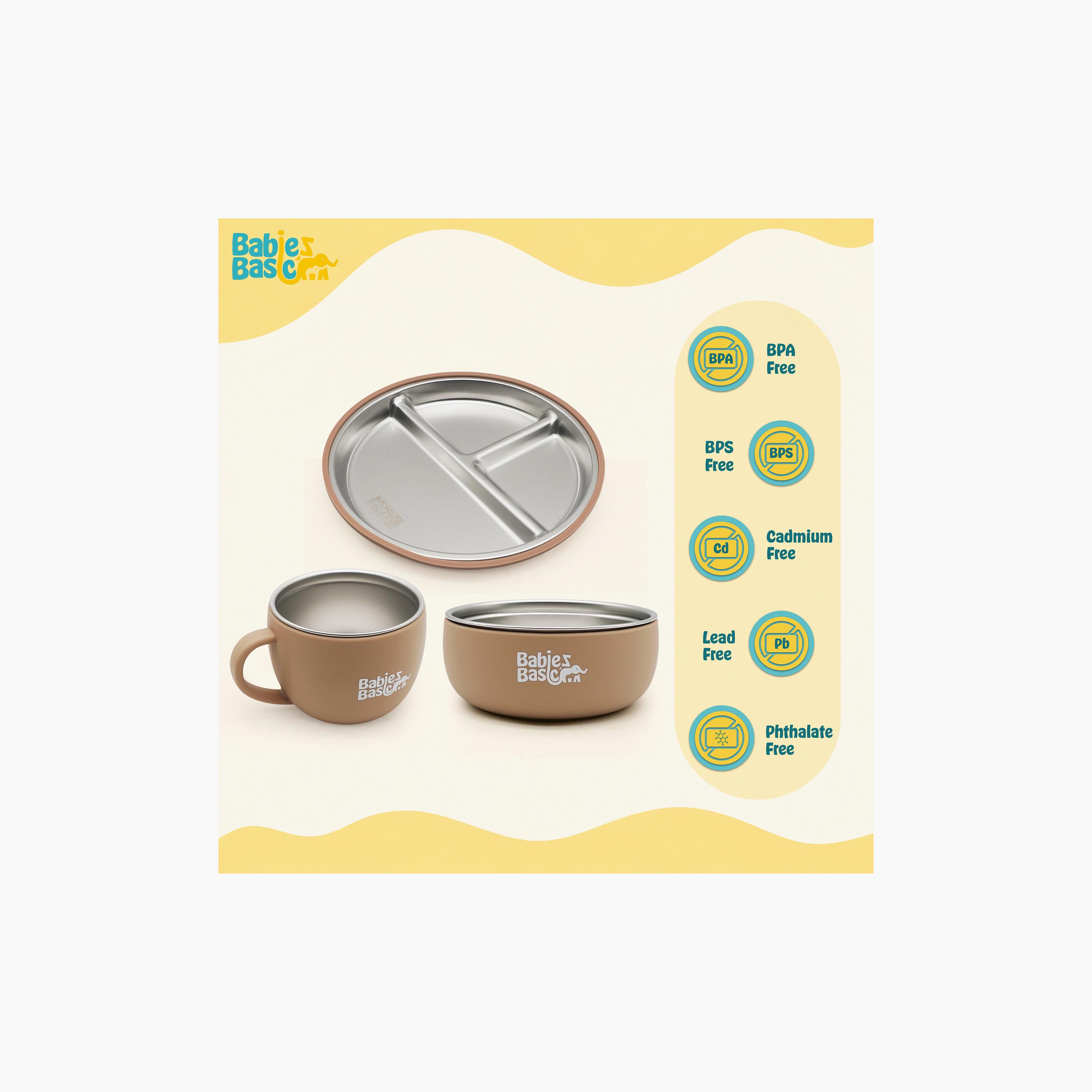 Babies Basic 5-Piece Stainless Steel Feeding Set with Silicone Sleeve-baby-feeding-mealtimeessentials-image-11