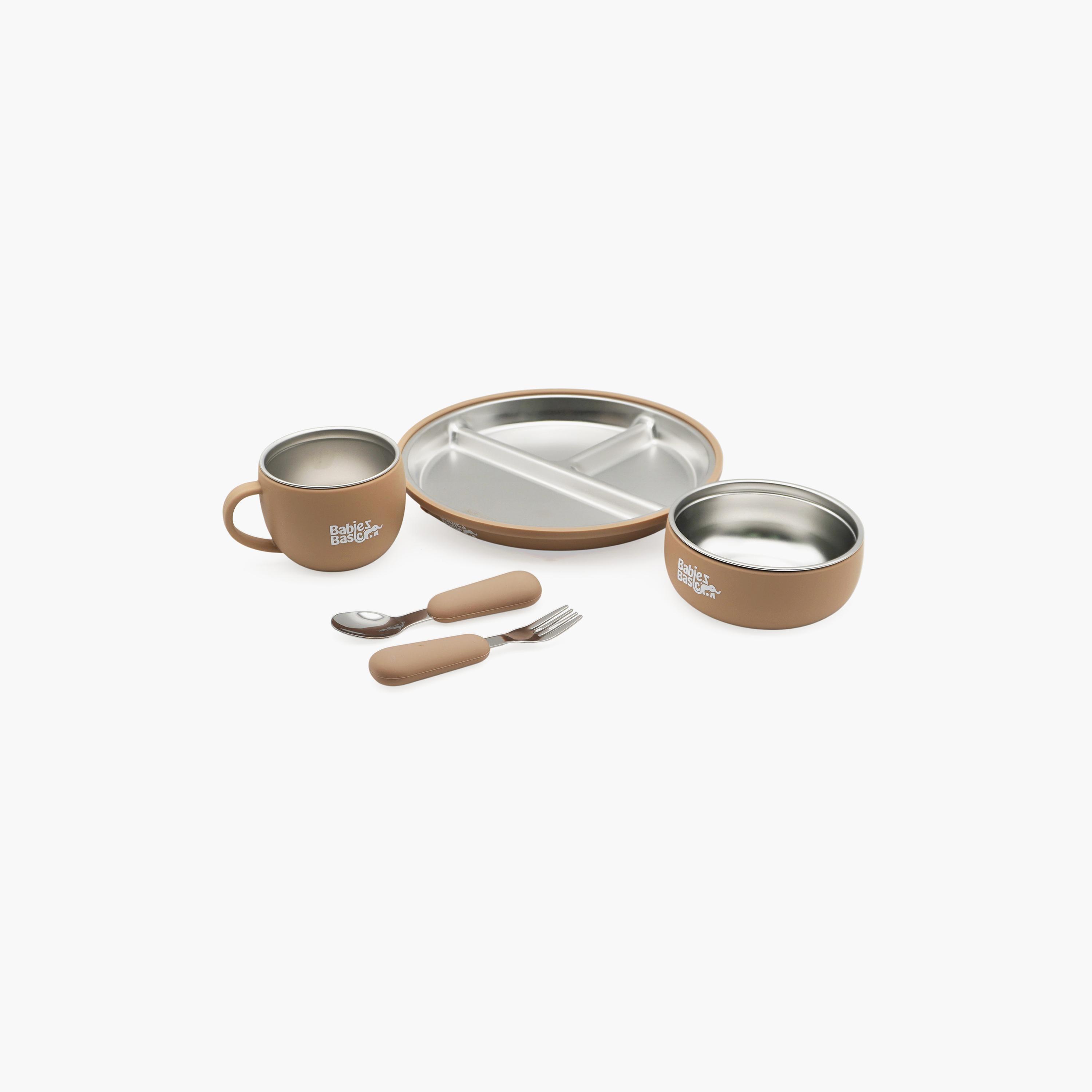Babies Basic 5-Piece Stainless Steel Feeding Set with Silicone Sleeve-baby-feeding-mealtimeessentials-image-8