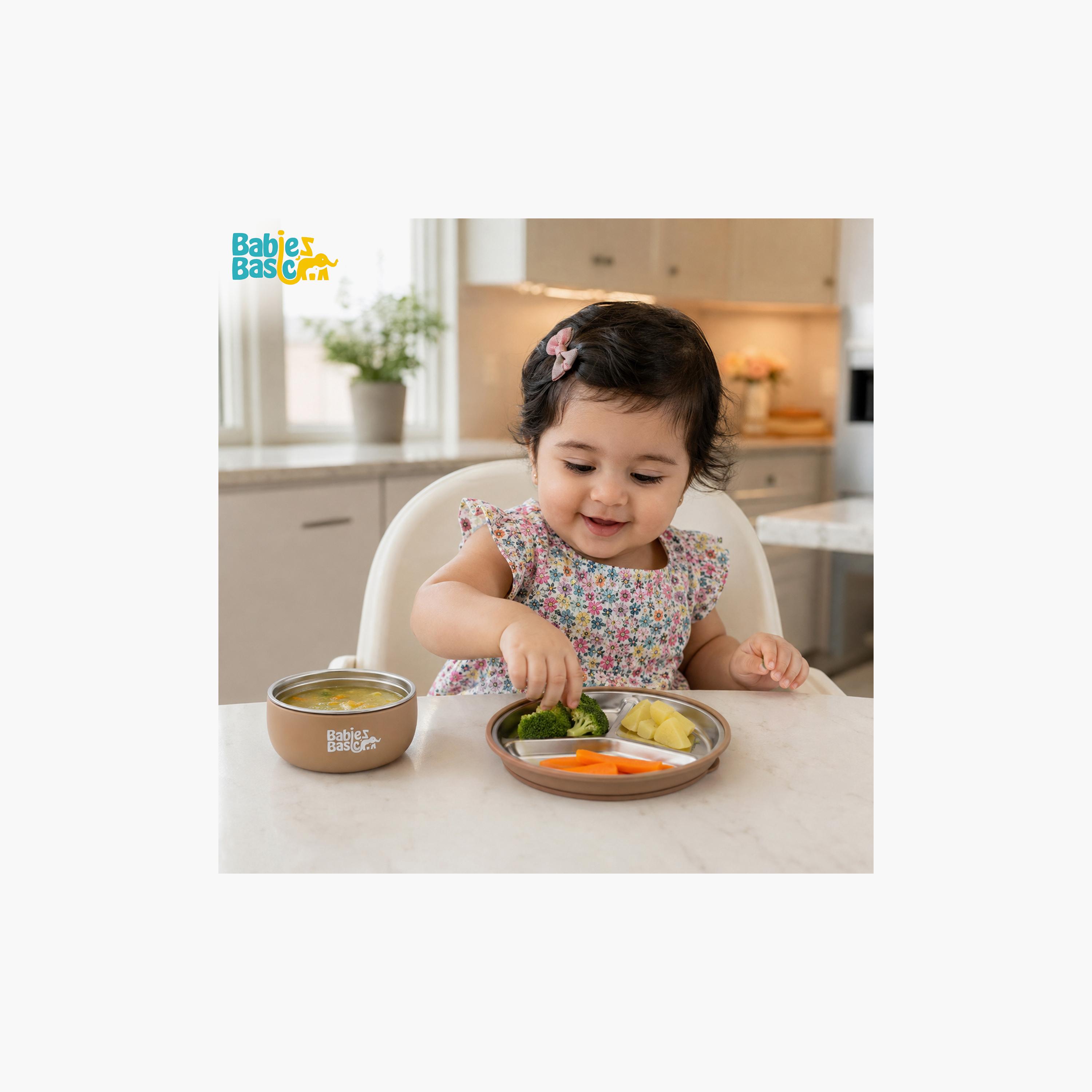 Babies Basic 5-Piece Stainless Steel Feeding Set with Silicone Sleeve-baby-feeding-mealtimeessentials-image-9