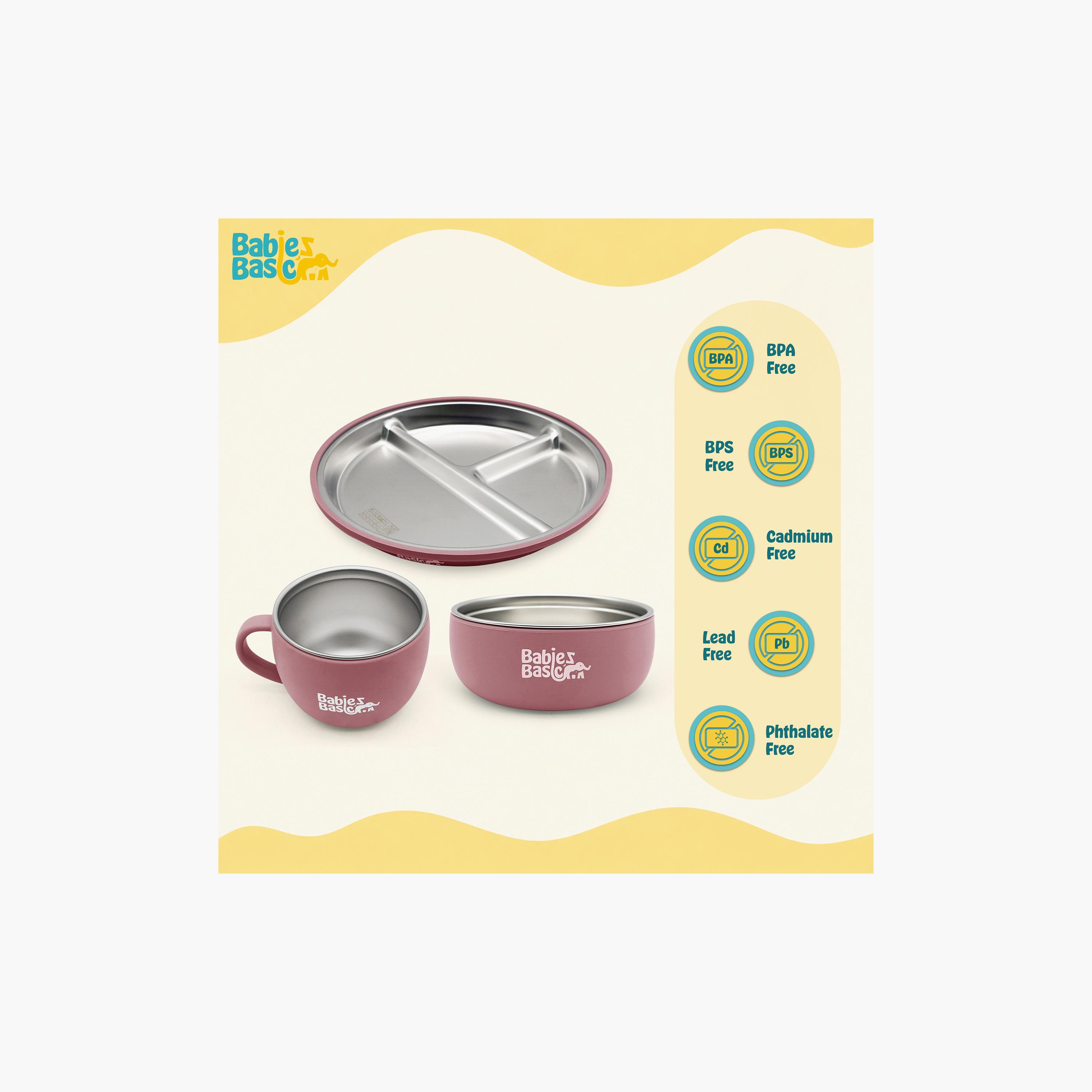 Babies Basic 5-Piece Stainless Steel Feeding Set with Silicone Sleeve-baby-feeding-mealtimeessentials-image-11