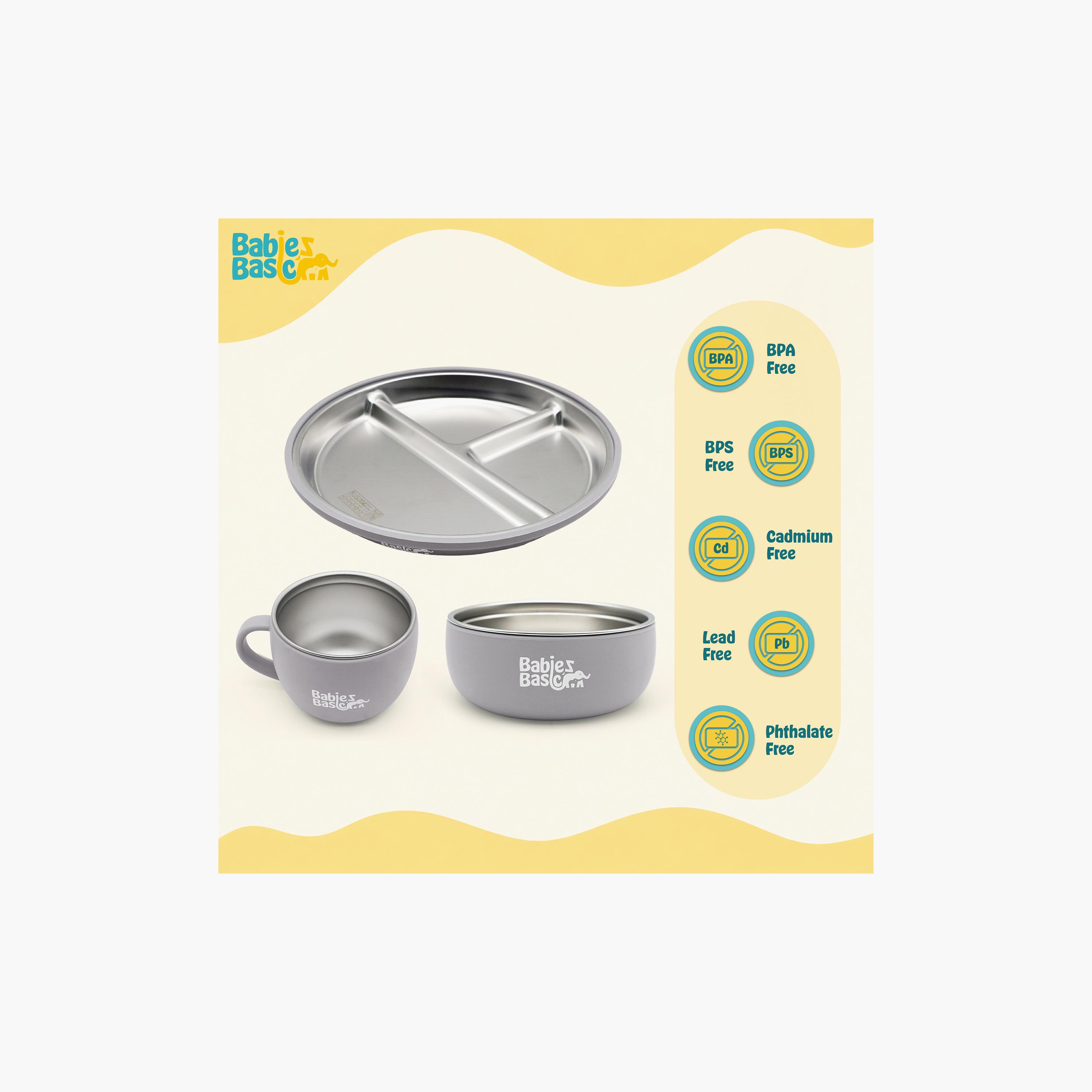 Babies Basic 5-Piece Stainless Steel Feeding Set with Silicone Sleeve-baby-feeding-mealtimeessentials-image-12
