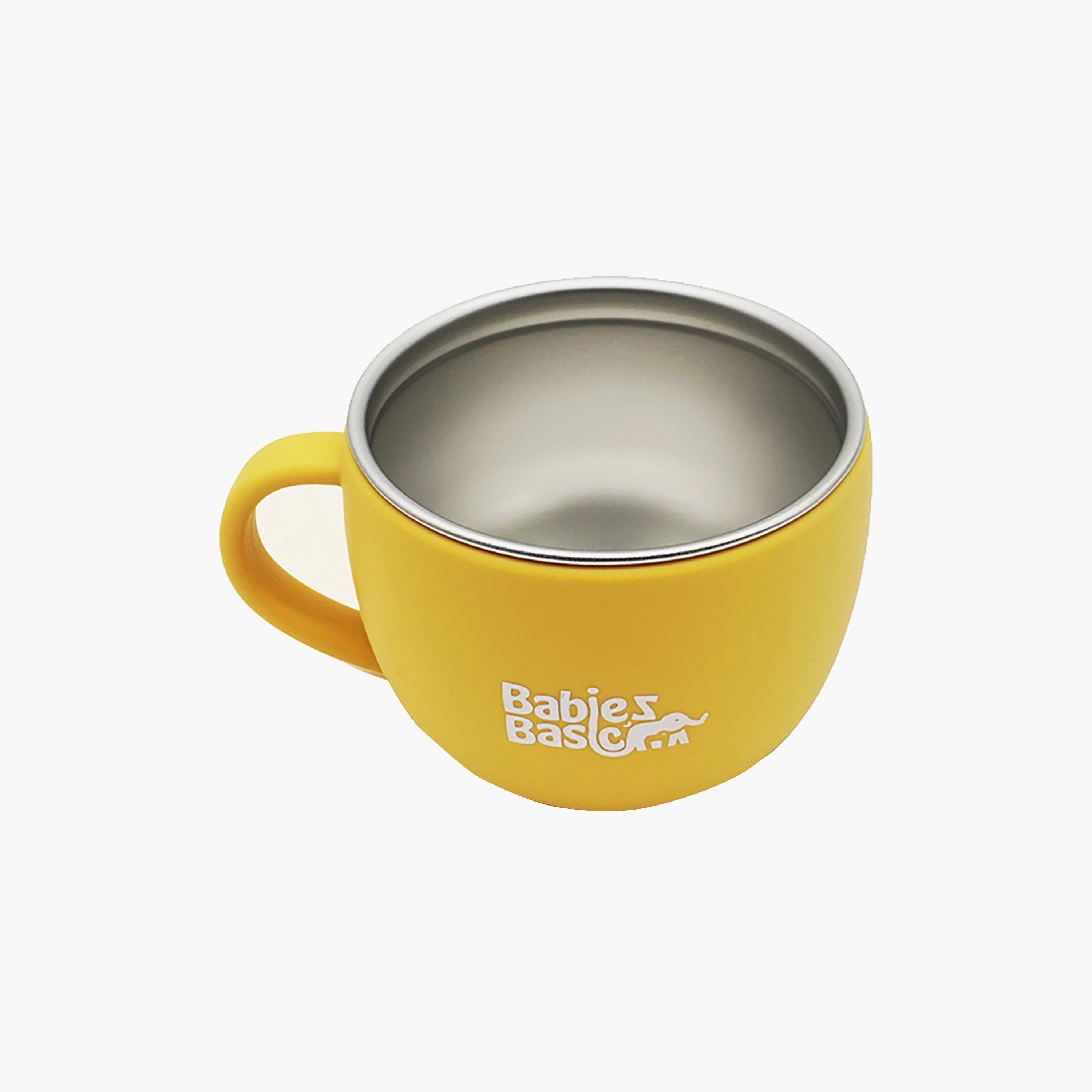 طقم إطعام ستانلس ستيل مع غلاف سيليكون 5 قطع من بيبيز بيزك-baby-feeding-mealtimeessentials-image-6