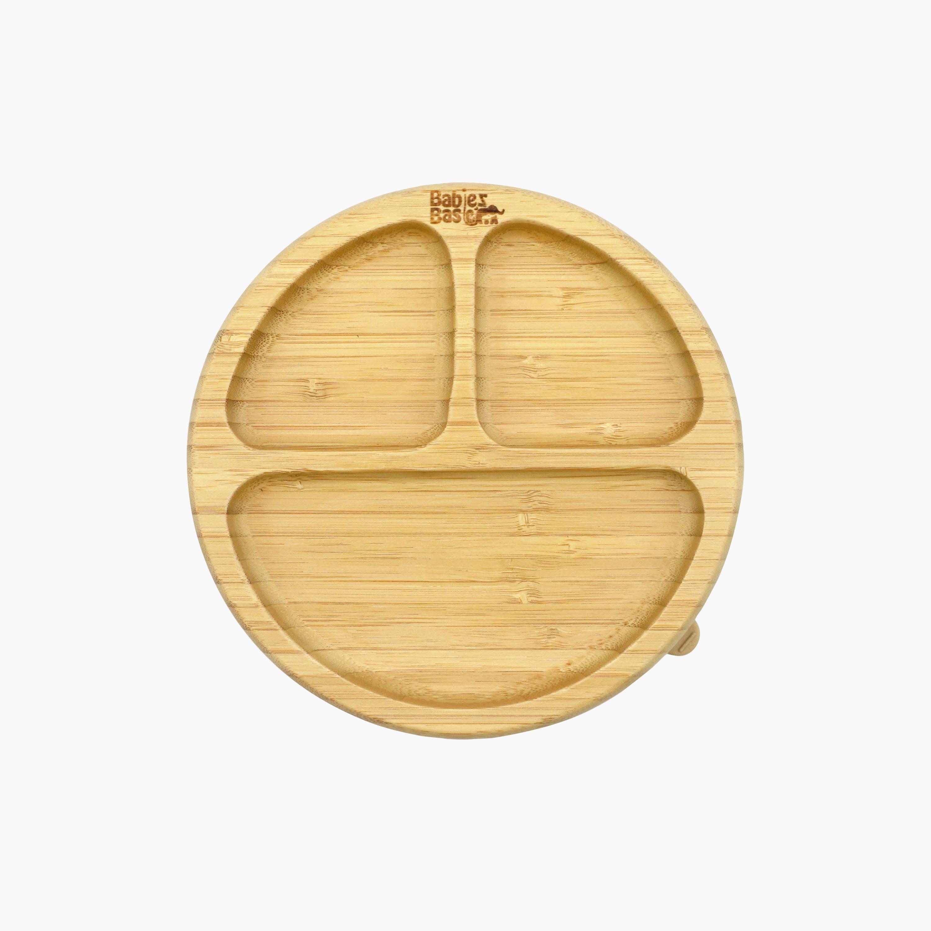 Babies Basic Bamboo Plate with Silicone Suction Sleeve-baby-feeding-mealtimeessentials-image-1