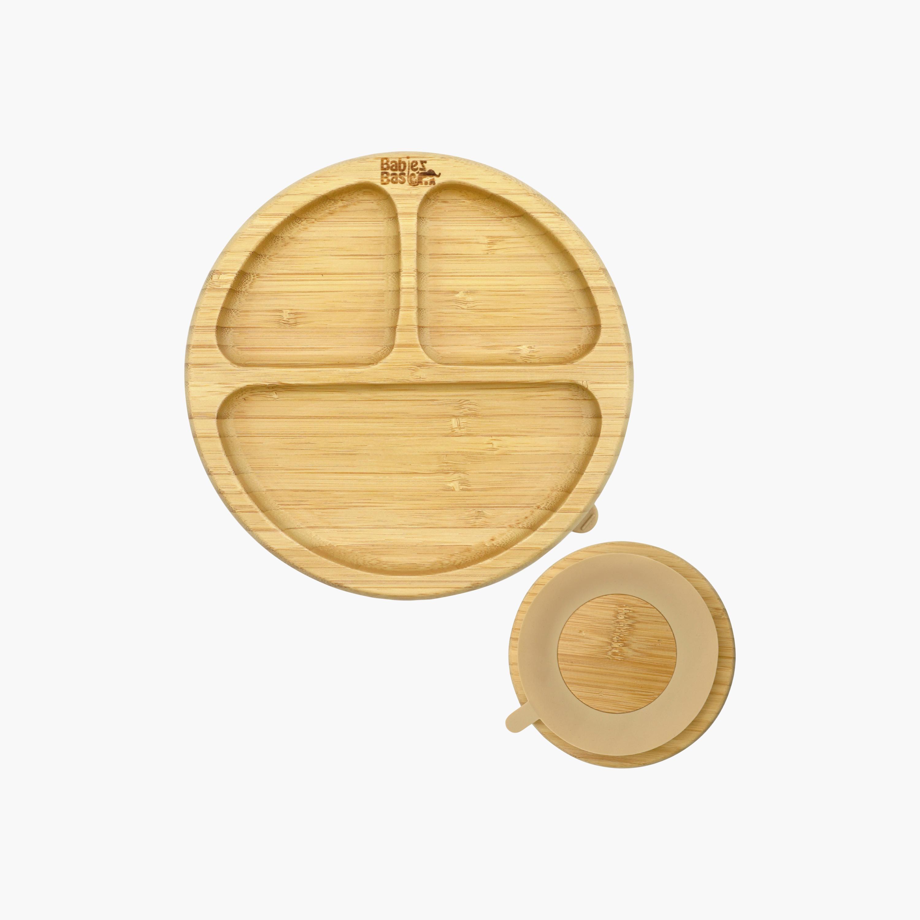 Babies Basic Bamboo Plate with Silicone Suction Sleeve-baby-feeding-mealtimeessentials-image-2