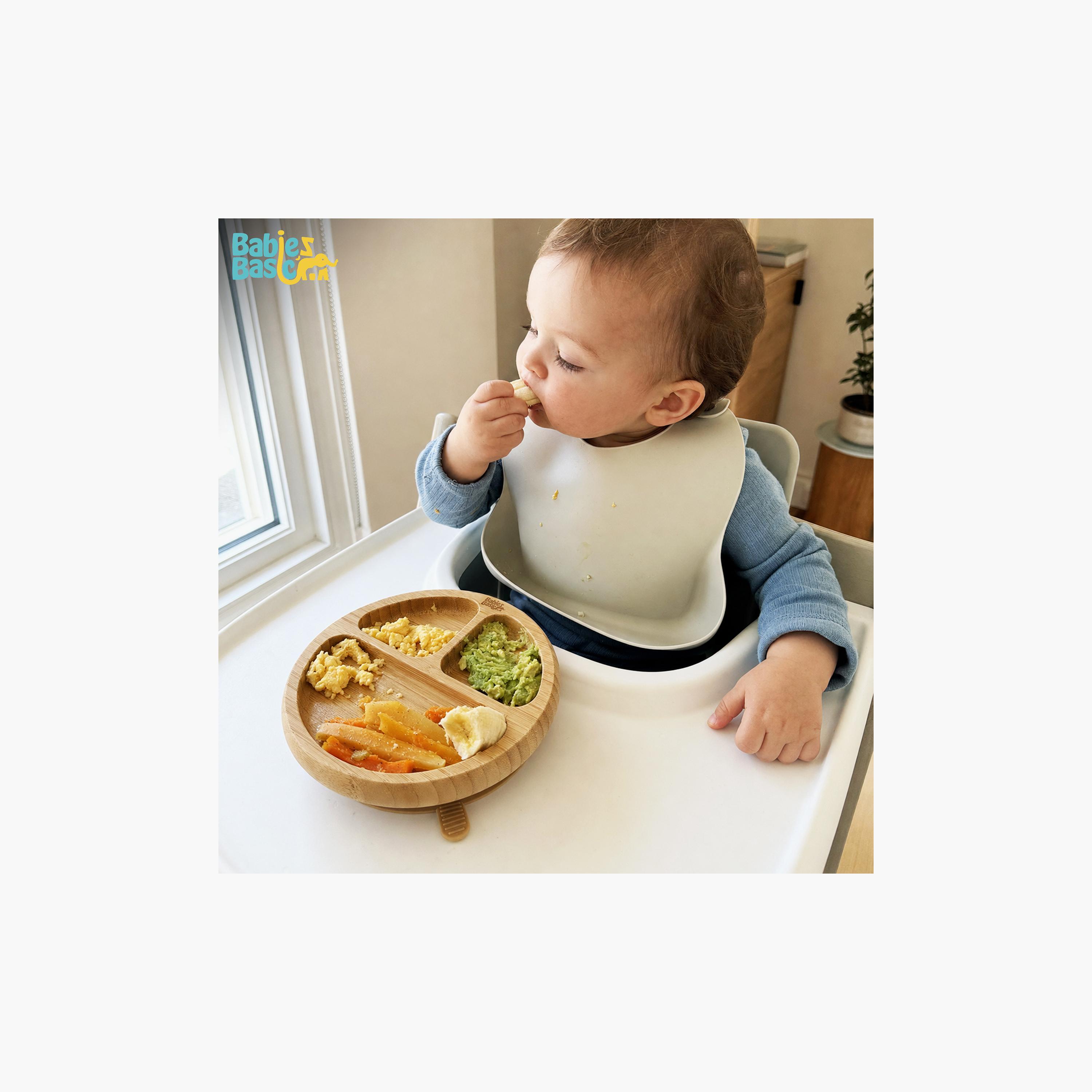 Babies Basic Bamboo Plate with Silicone Suction Sleeve-baby-feeding-mealtimeessentials-image-3