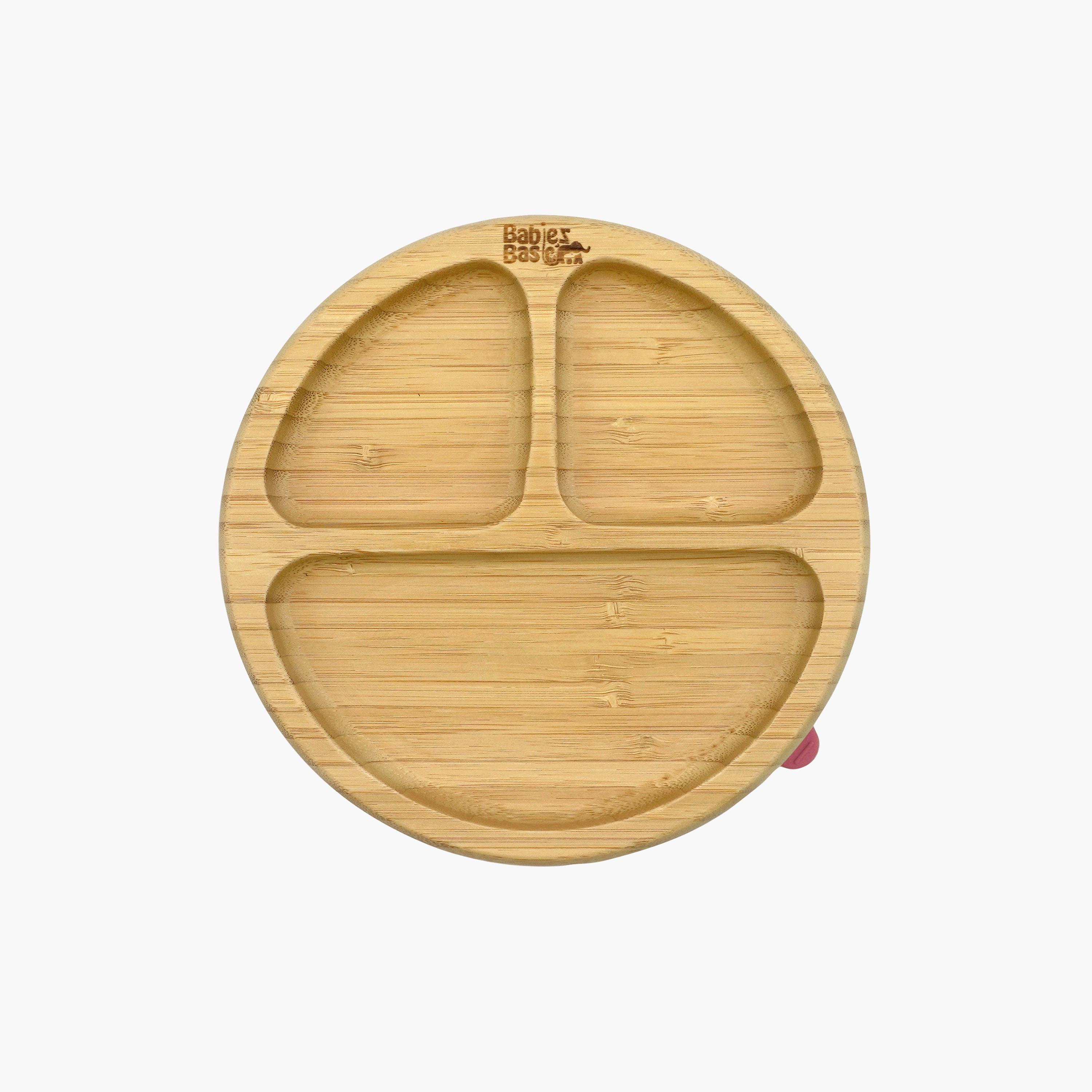 Babies Basic Bamboo Plate with Silicone Suction Sleeve-baby-feeding-mealtimeessentials-image-1