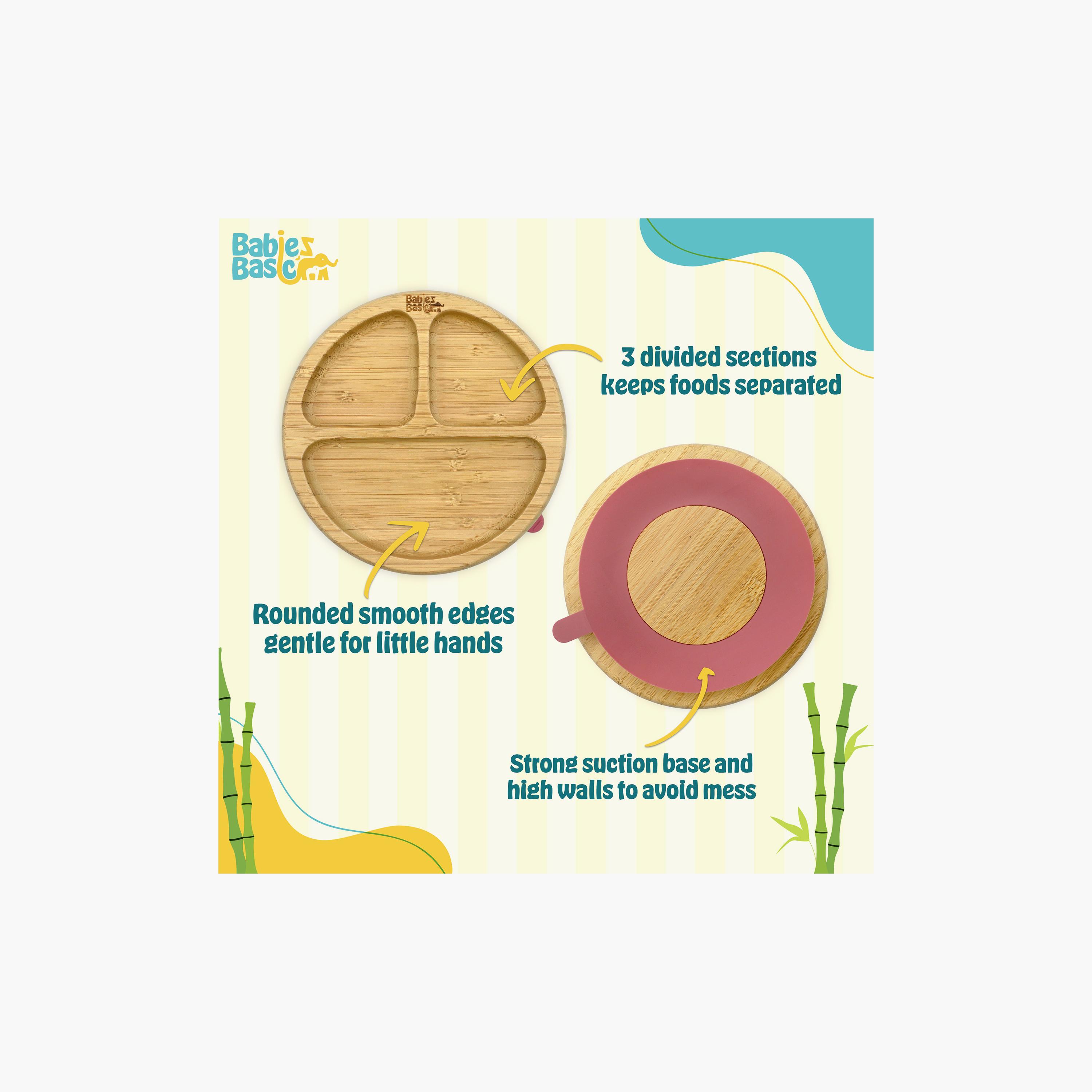 Babies Basic Bamboo Plate with Silicone Suction Sleeve-baby-feeding-mealtimeessentials-image-5