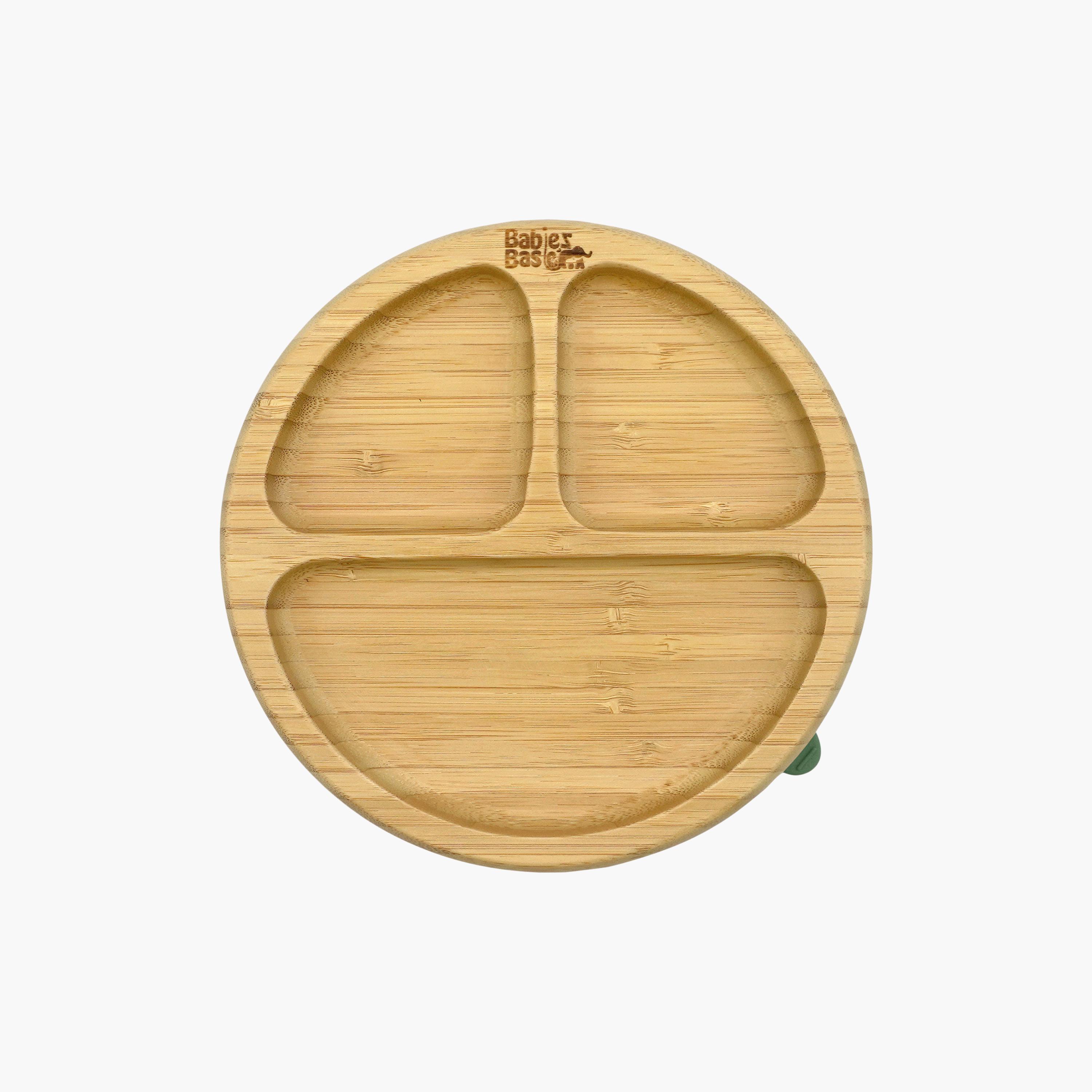 Babies Basic Bamboo Plate with Silicone Suction Sleeve-baby-feeding-mealtimeessentials-image-1