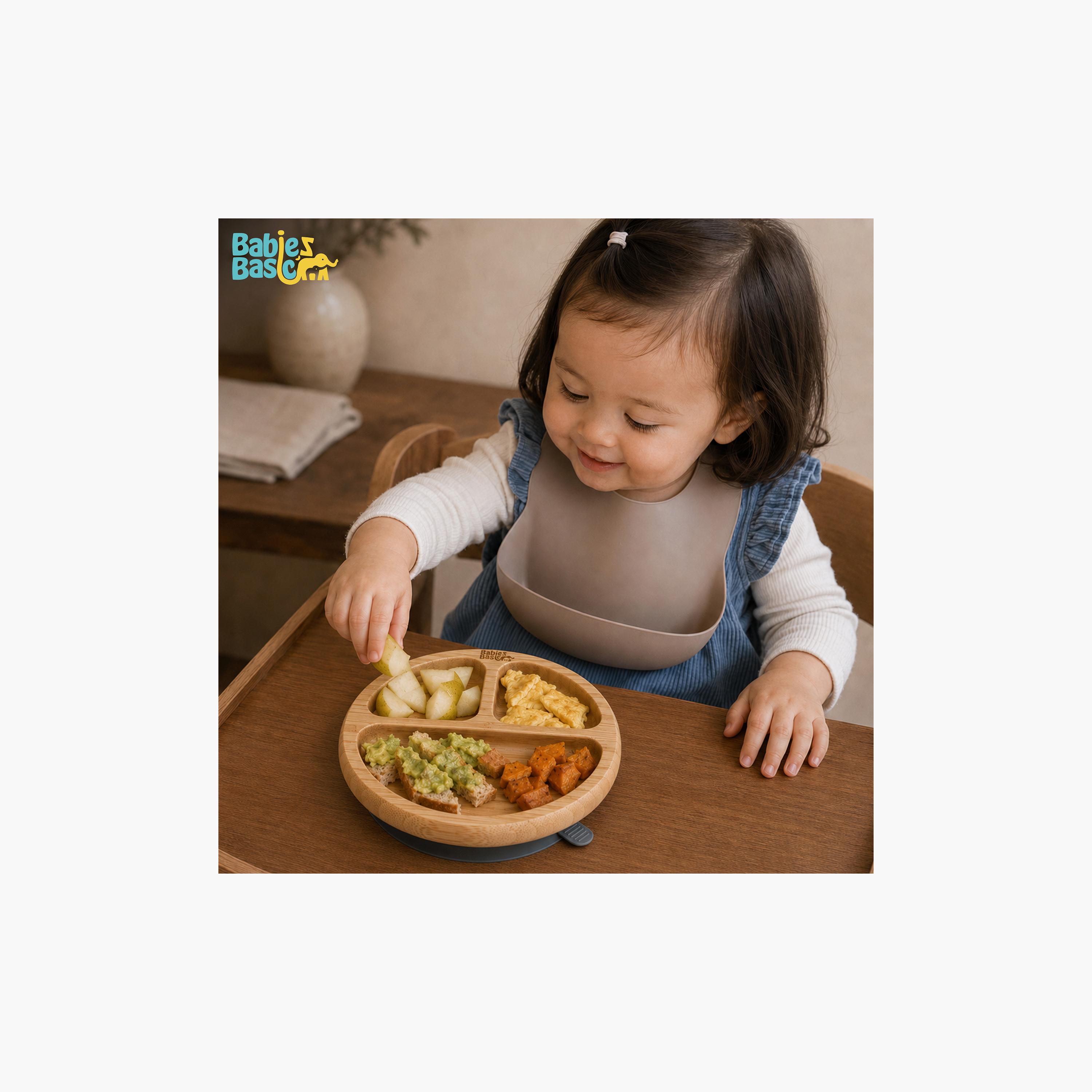 Babies Basic Bamboo Plate with Silicone Suction Sleeve-baby-feeding-mealtimeessentials-image-3