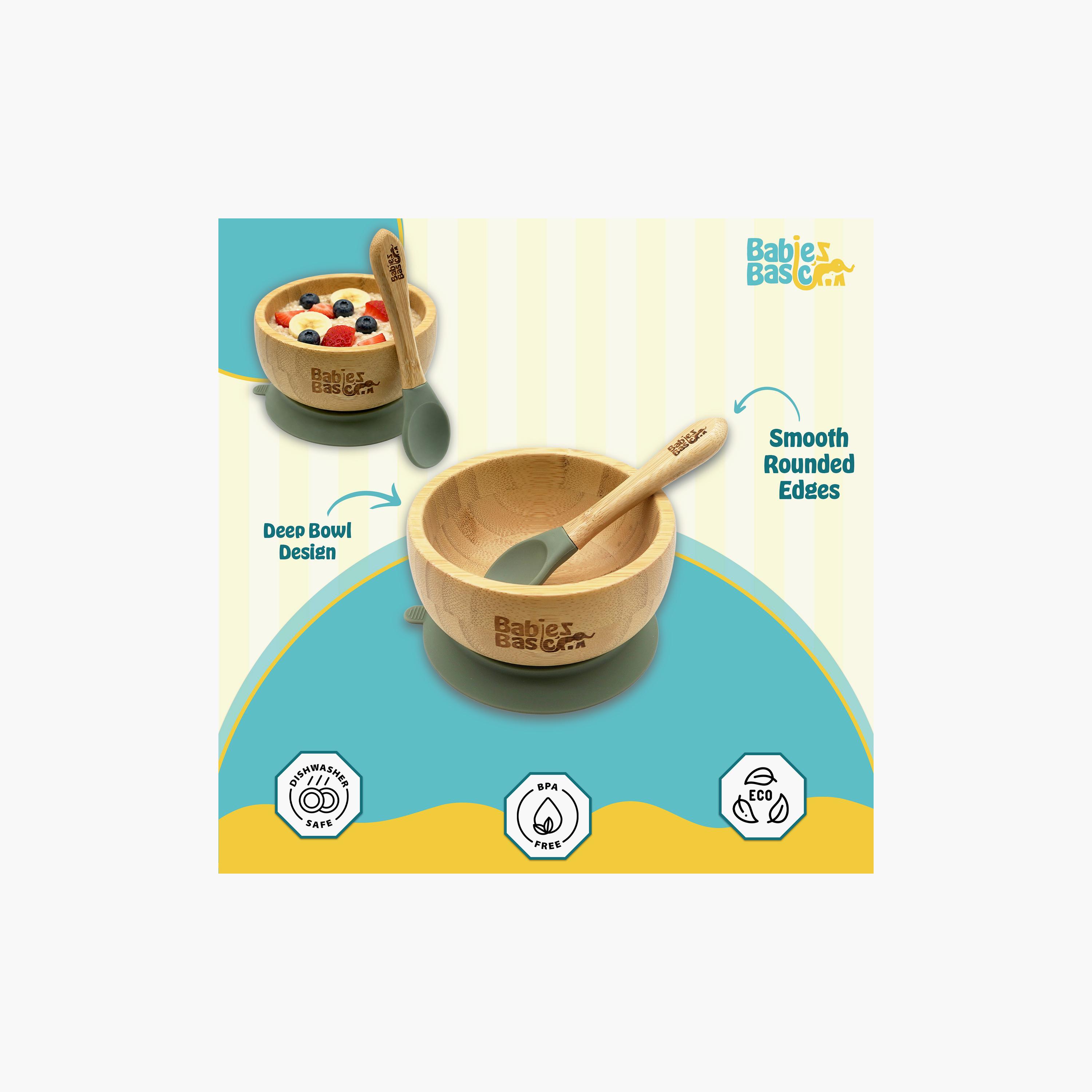 Babies Basic 2-Piece Bamboo Bowl with Suction and Silicone Spoon-baby-feeding-mealtimeessentials-image-5