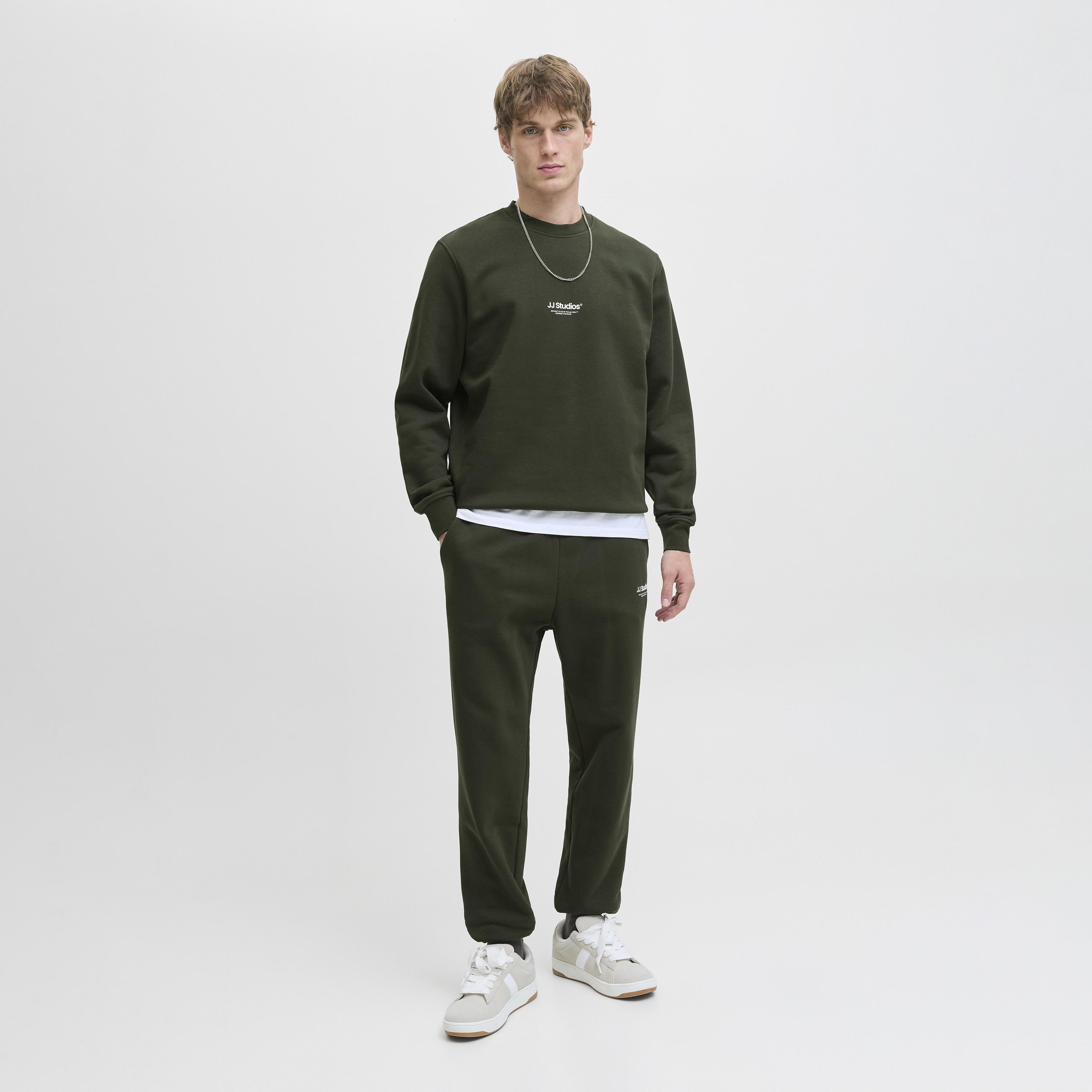 Jack & Jones Plain Crew Neck Long Sleeves Men's Sweatshirt-men-winterwear-hoodiesandsweatshirts-image-2