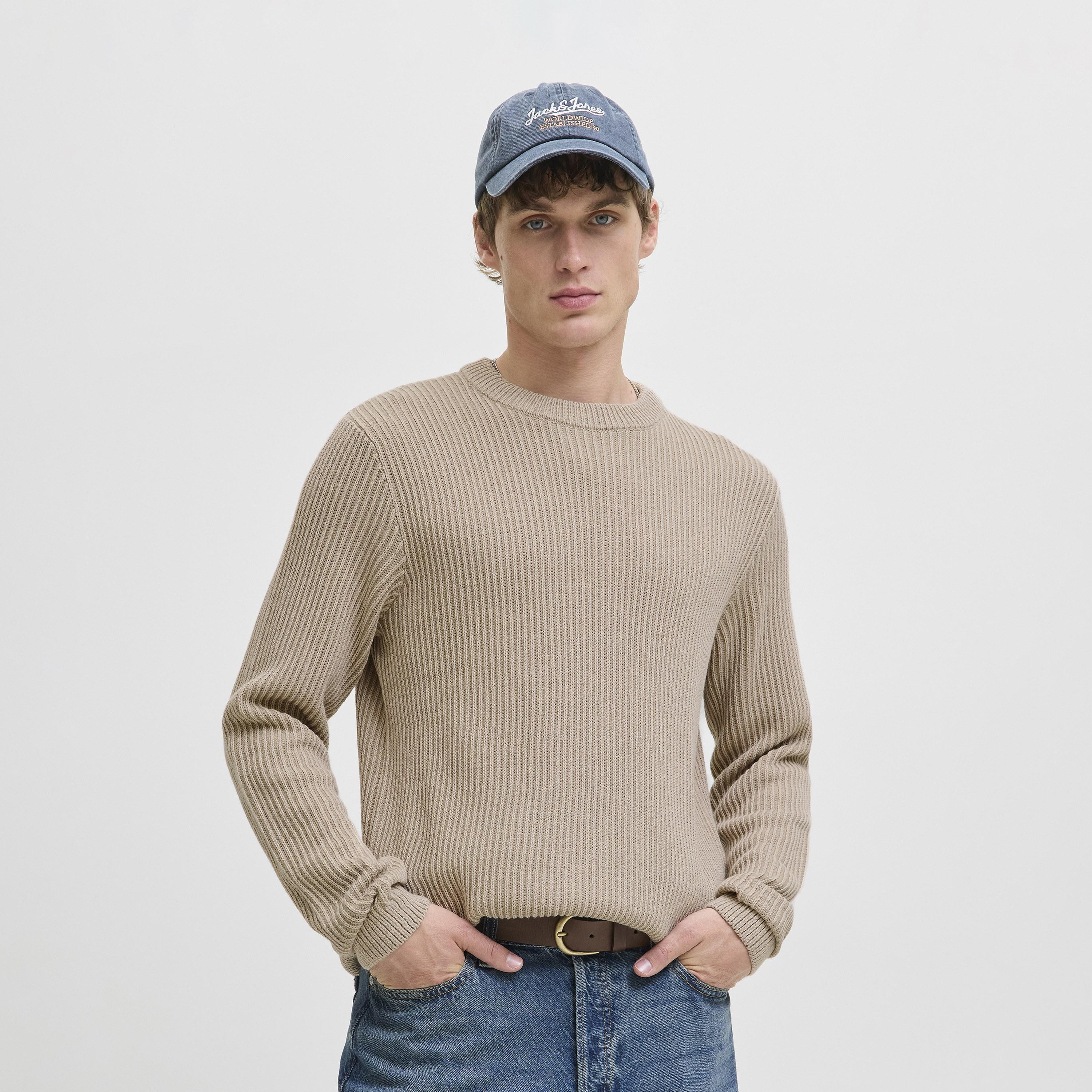 Jack & Jones Ribbed Crew Neck Long Sleeves Men's Pullover-men-clothing-sweatersandpullovers-image-8