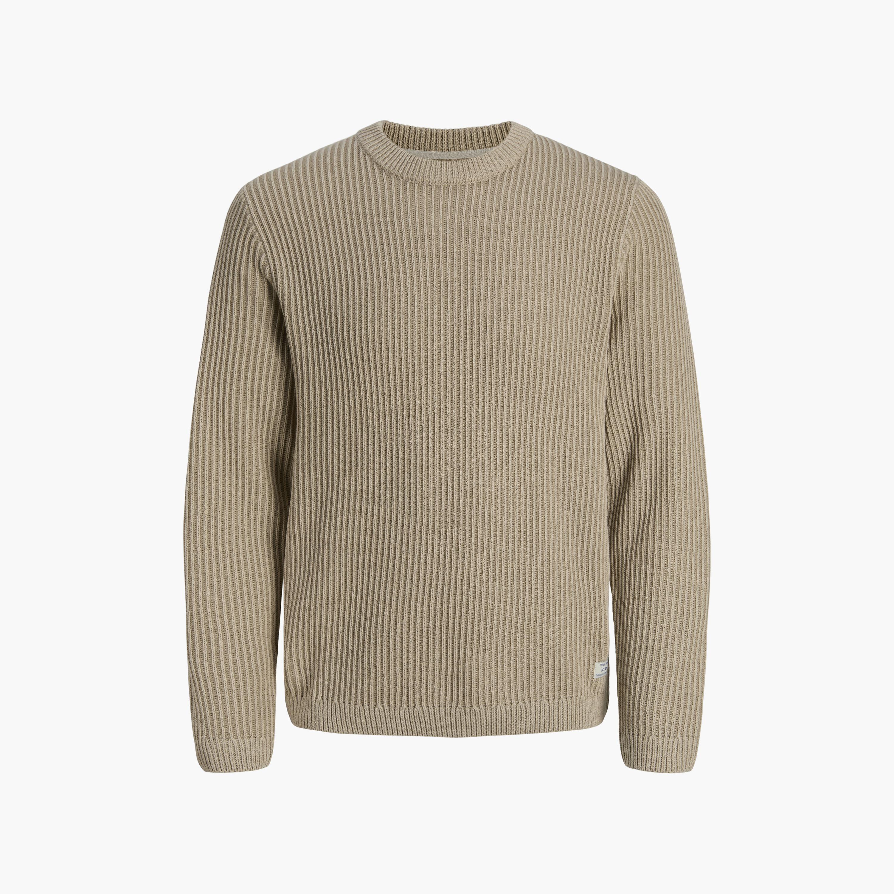 Jack & Jones Ribbed Crew Neck Long Sleeves Men's Pullover-men-clothing-sweatersandpullovers-image-6