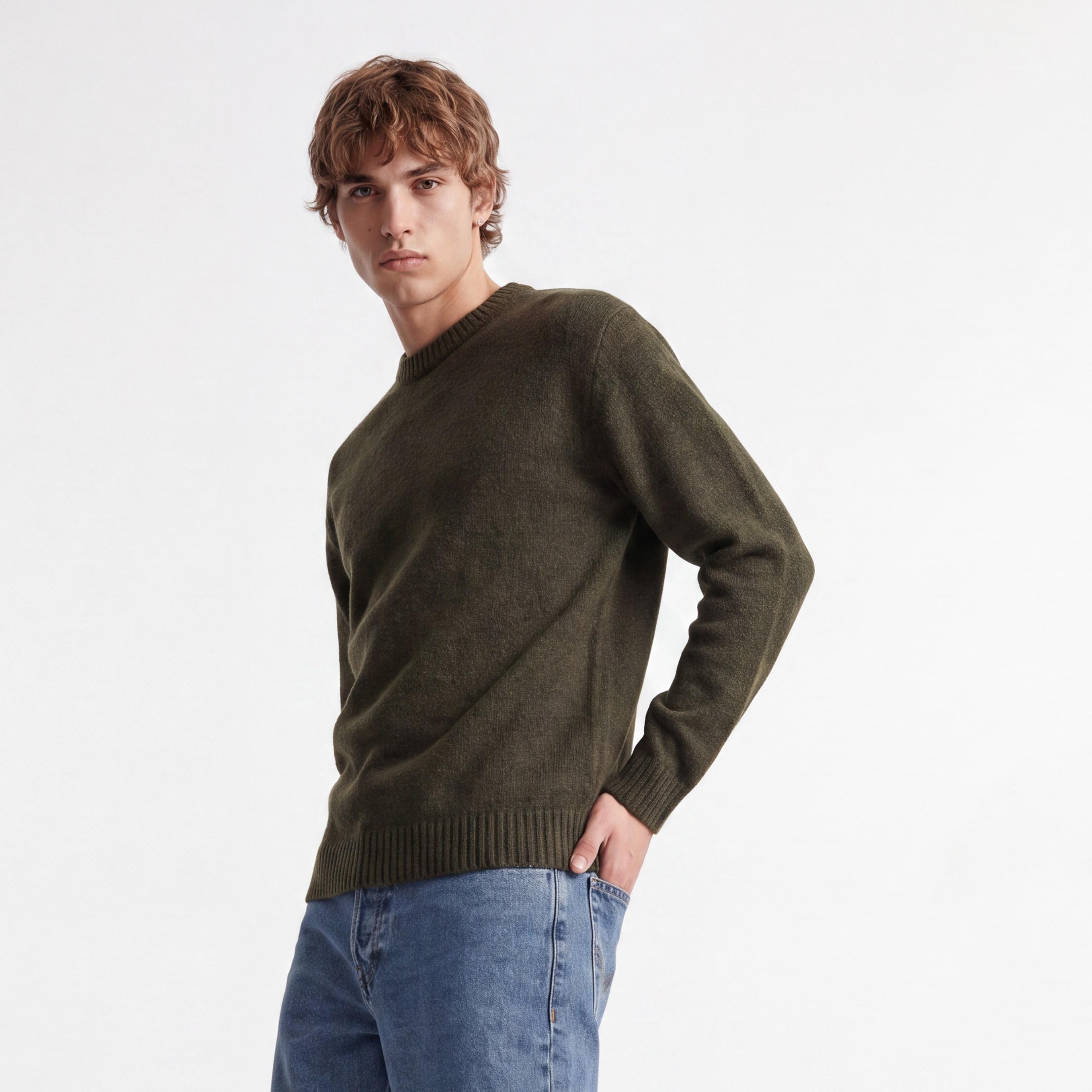 بلوفر رجالي سادة برقبة مستديرة وأكمام طويلة من جاك آند جونز-men-clothing-sweatersandpullovers-image-5