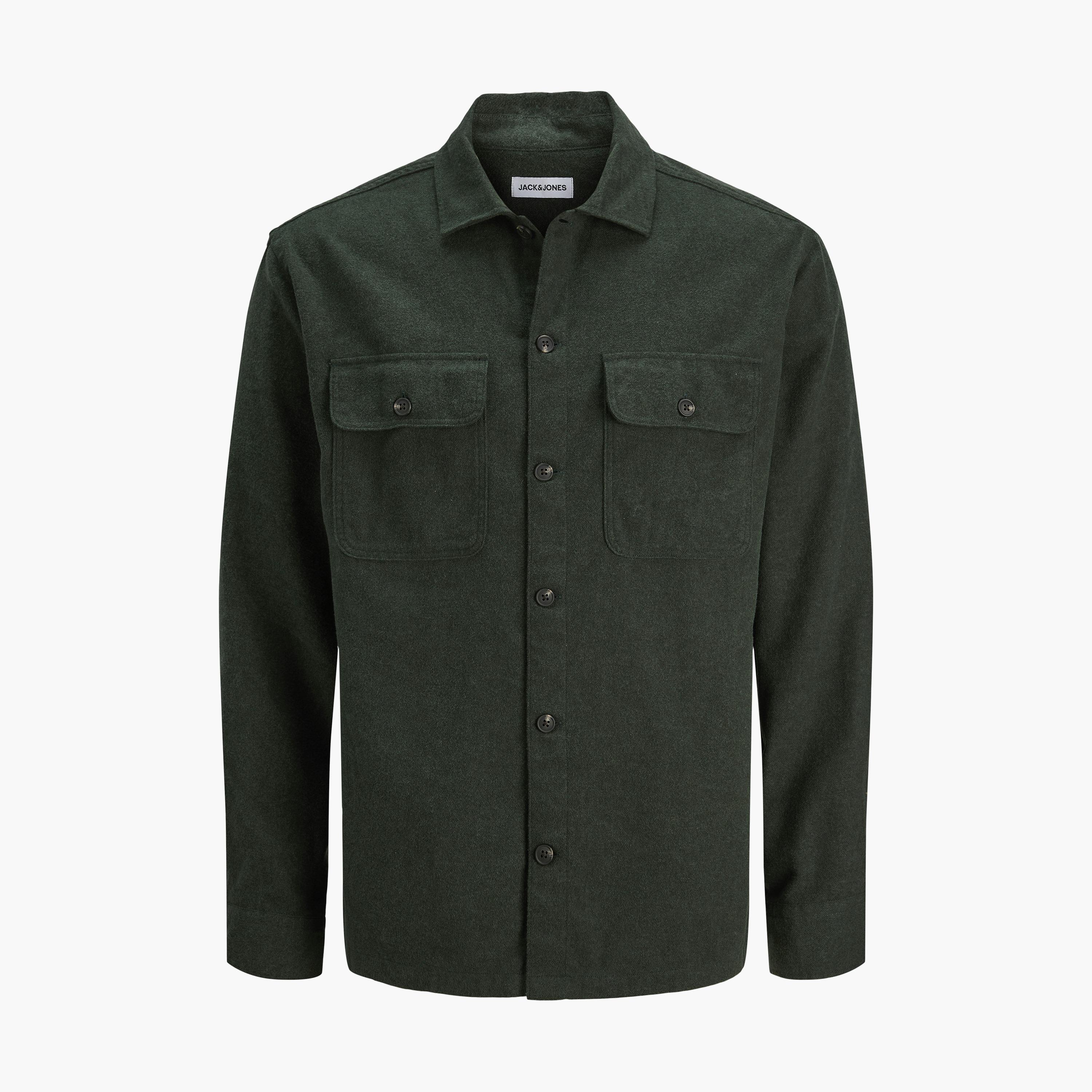 Jack & Jones Regular Fit Textured Spread Collar Long Sleeves Men's Shirt-men-clothing-shirts-image-7