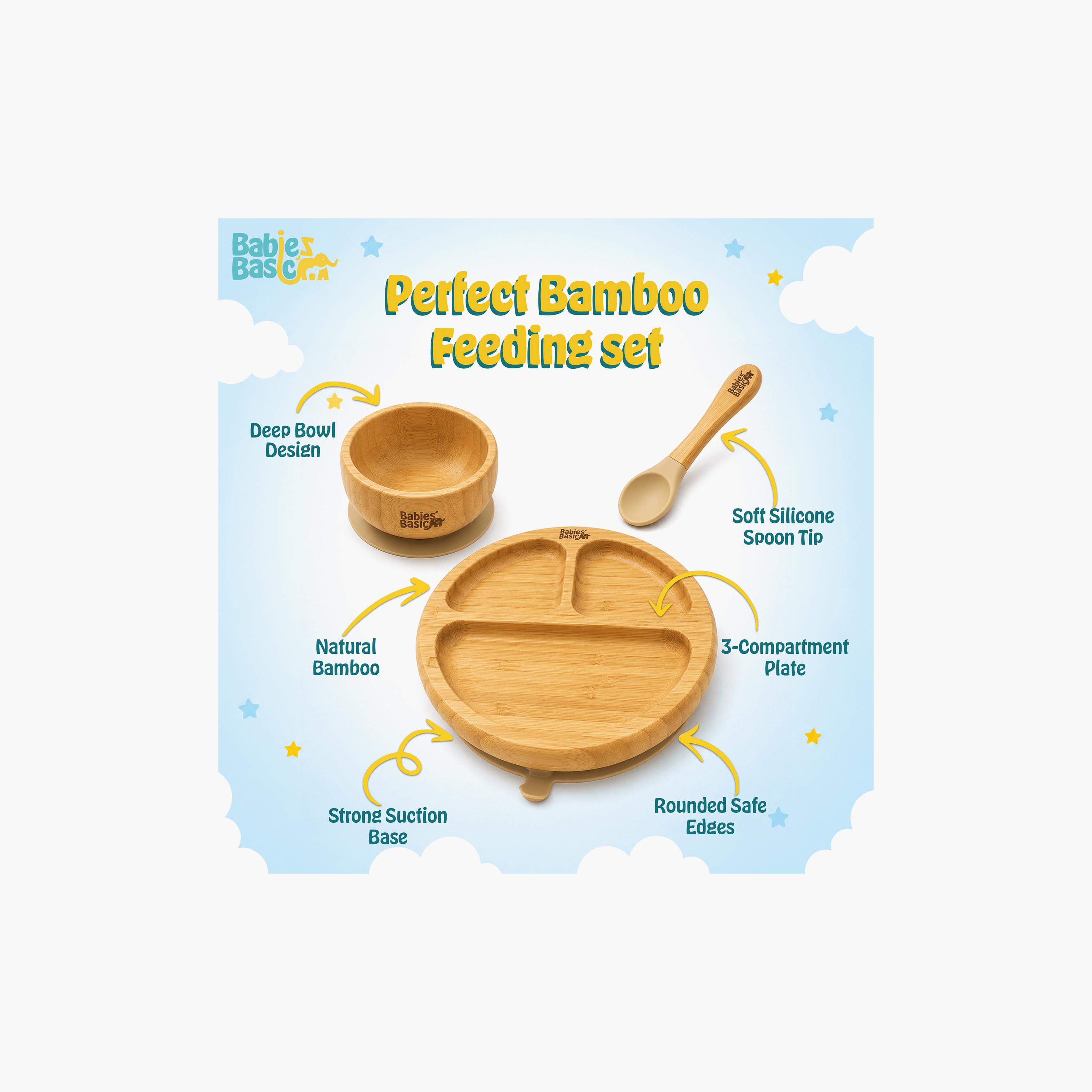 Babies Basic 3-Piece Bamboo Plate with Bowl & Spoon-baby-feeding-mealtimeessentials-image-7