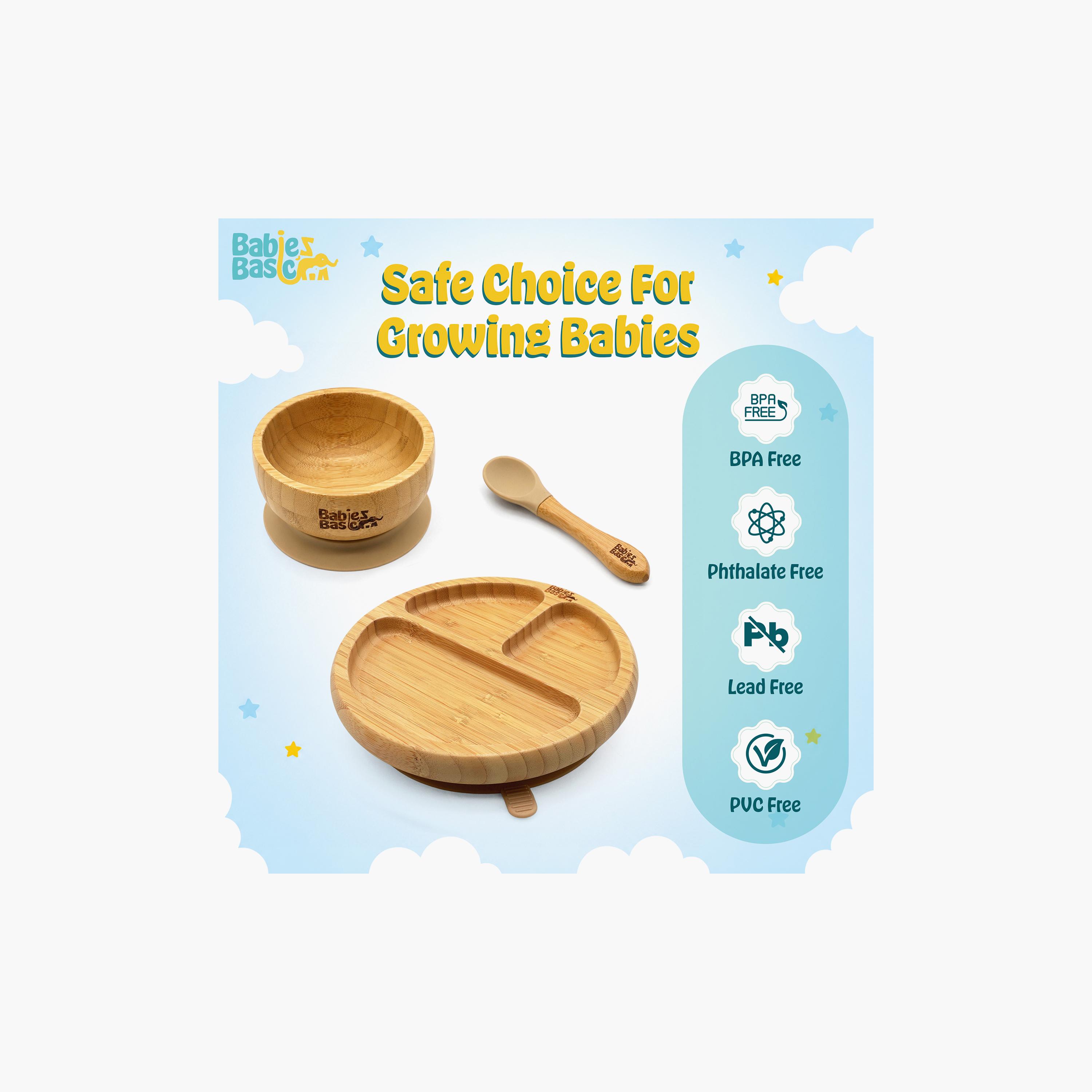 Babies Basic 3-Piece Bamboo Plate with Bowl & Spoon-baby-feeding-mealtimeessentials-image-8