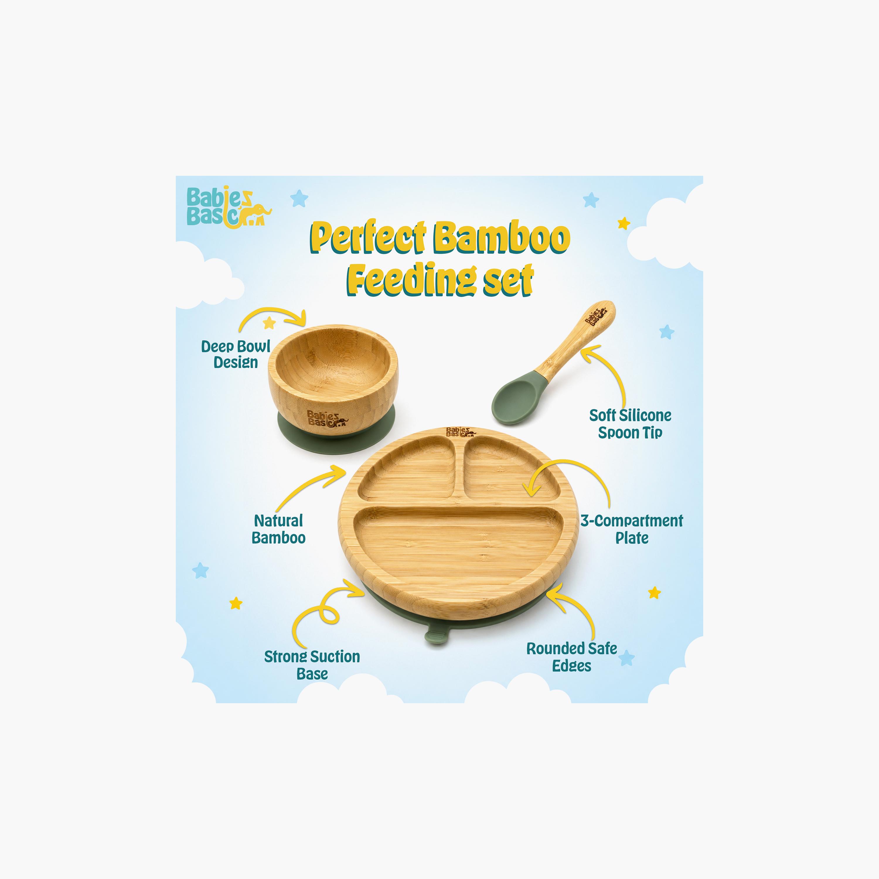 Babies Basic 3-Piece Bamboo Plate with Bowl & Spoon-baby-feeding-mealtimeessentials-image-7