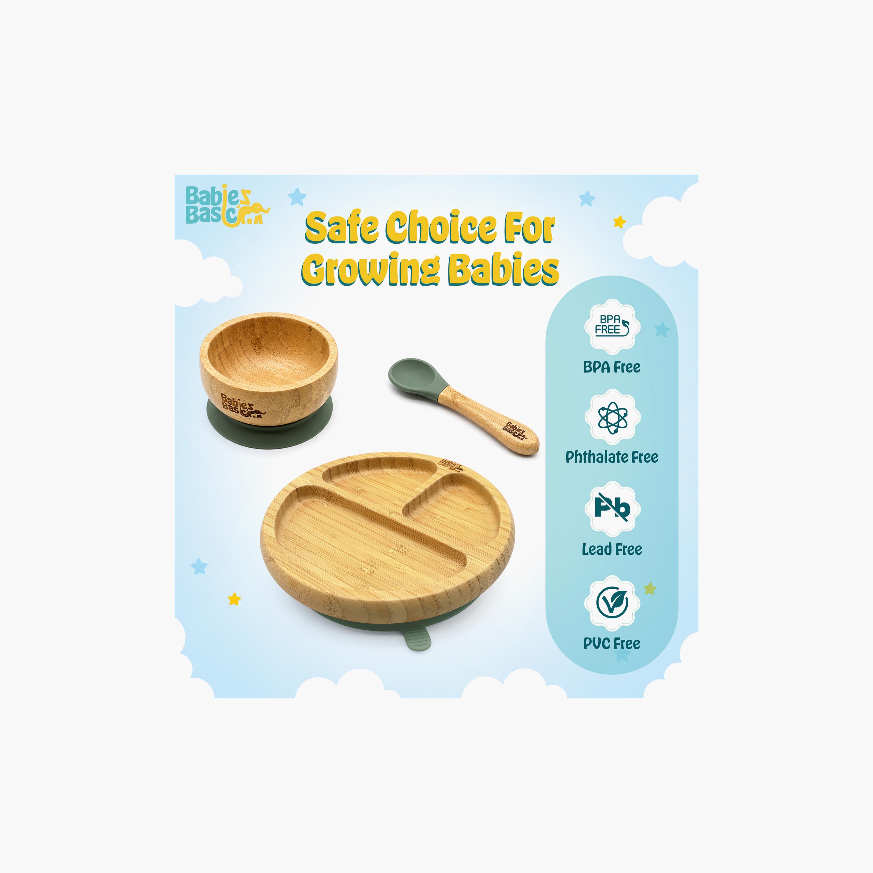 Babies Basic 3-Piece Bamboo Plate with Bowl & Spoon-baby-feeding-mealtimeessentials-image-8