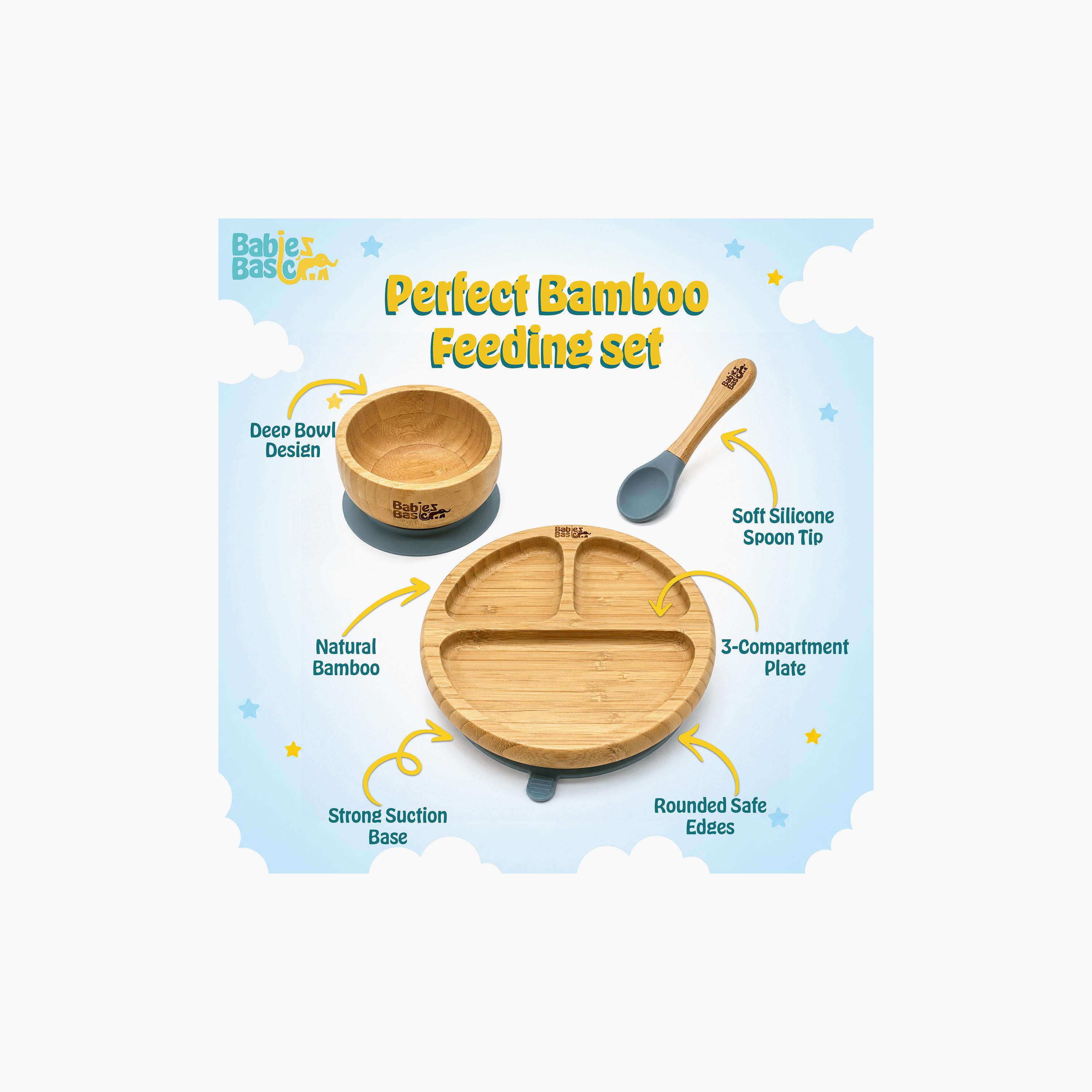 Babies Basic 3-Piece Bamboo Plate with Bowl & Spoon-baby-feeding-mealtimeessentials-image-7