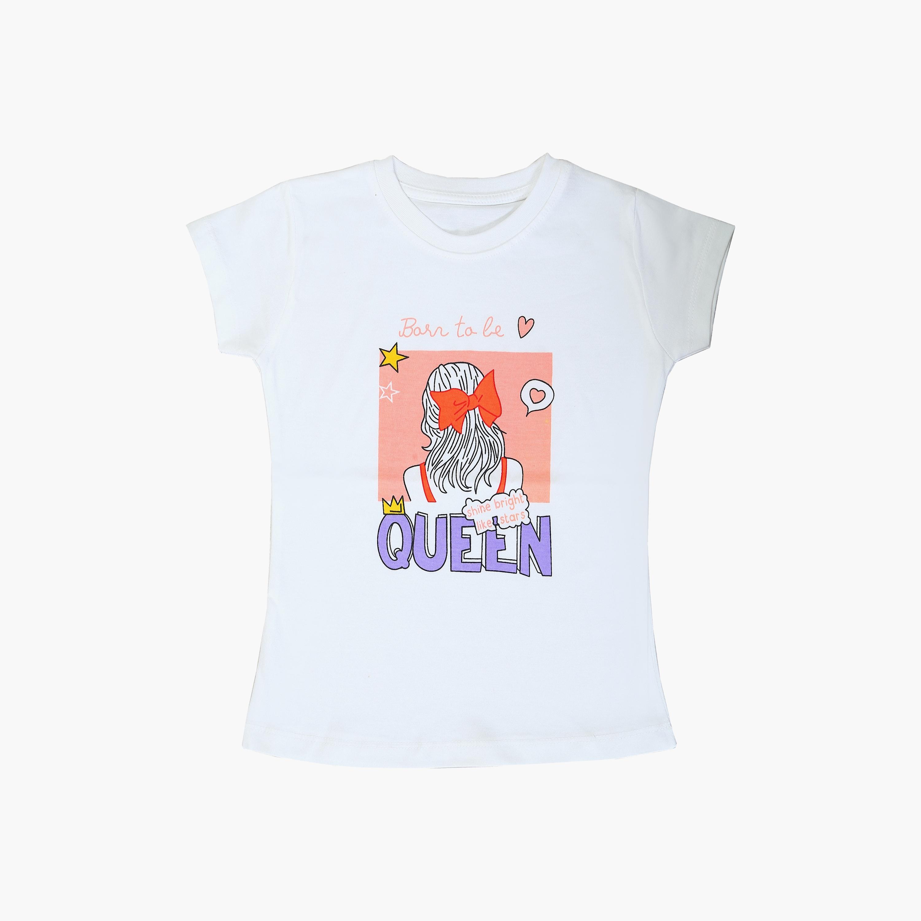 Babyqlo Born To Be Queen Printed Top-girls-clothing-tshirts-image-1