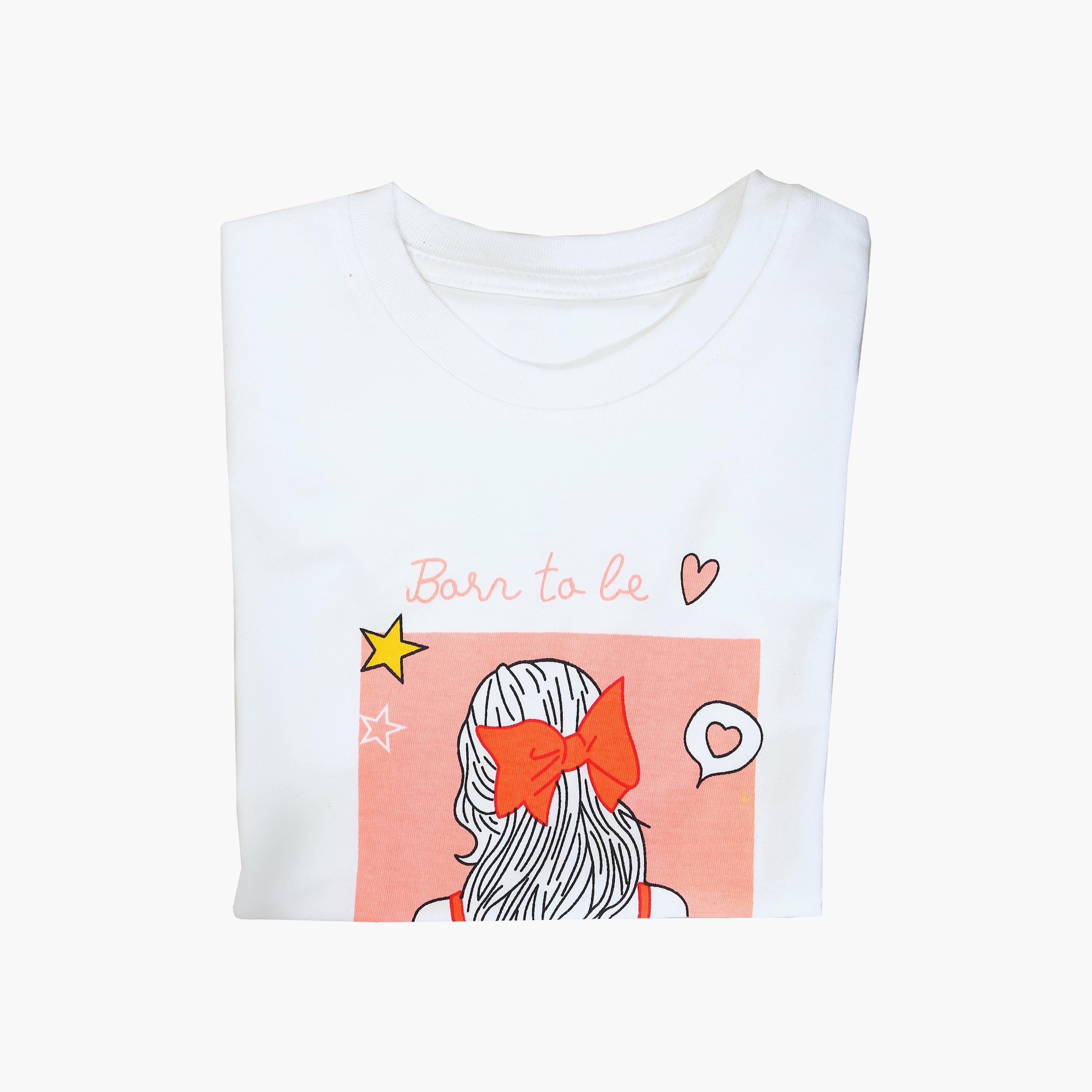 Babyqlo Born To Be Queen Printed Top-girls-clothing-tshirts-image-3