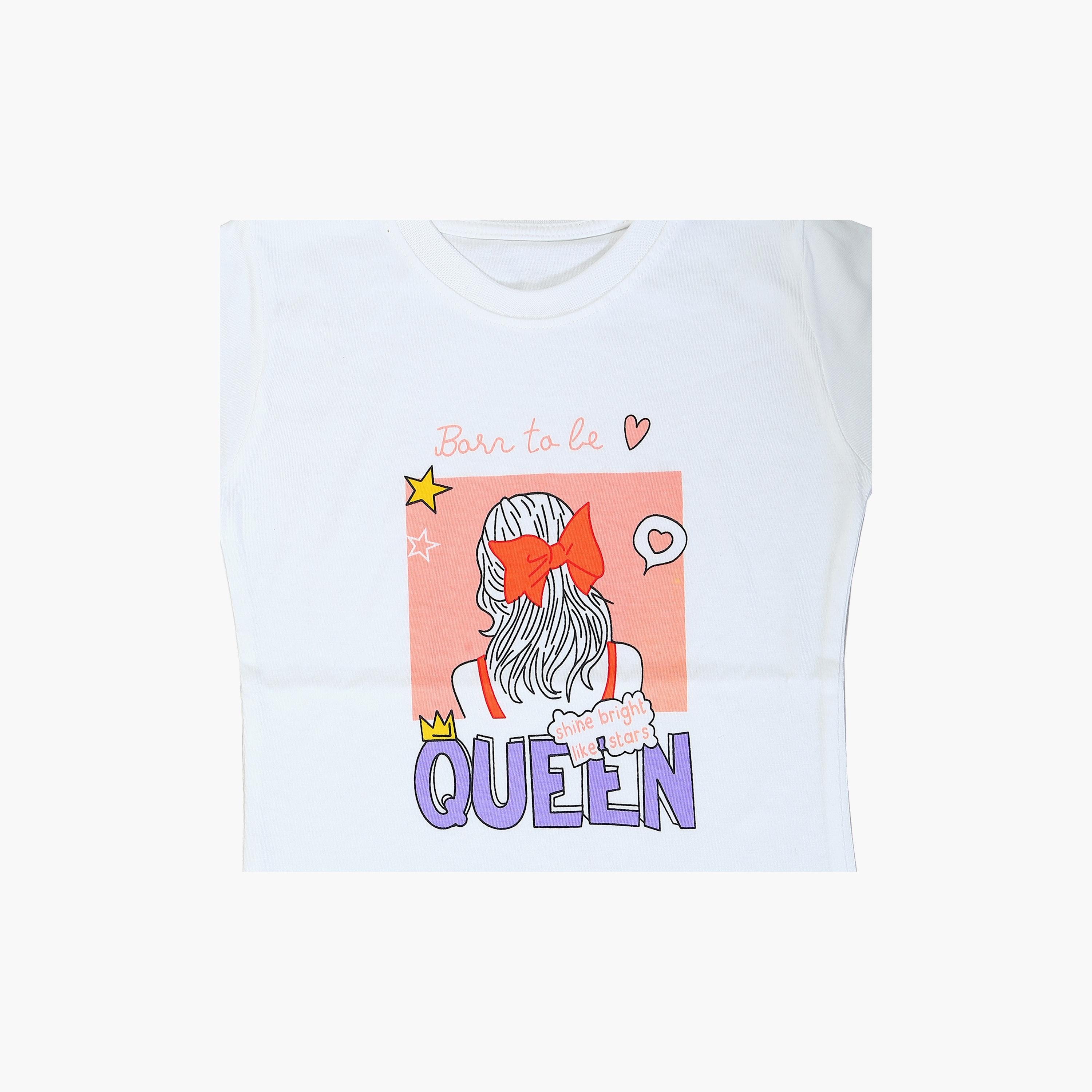 Babyqlo Born To Be Queen Printed Top-girls-clothing-tshirts-image-4