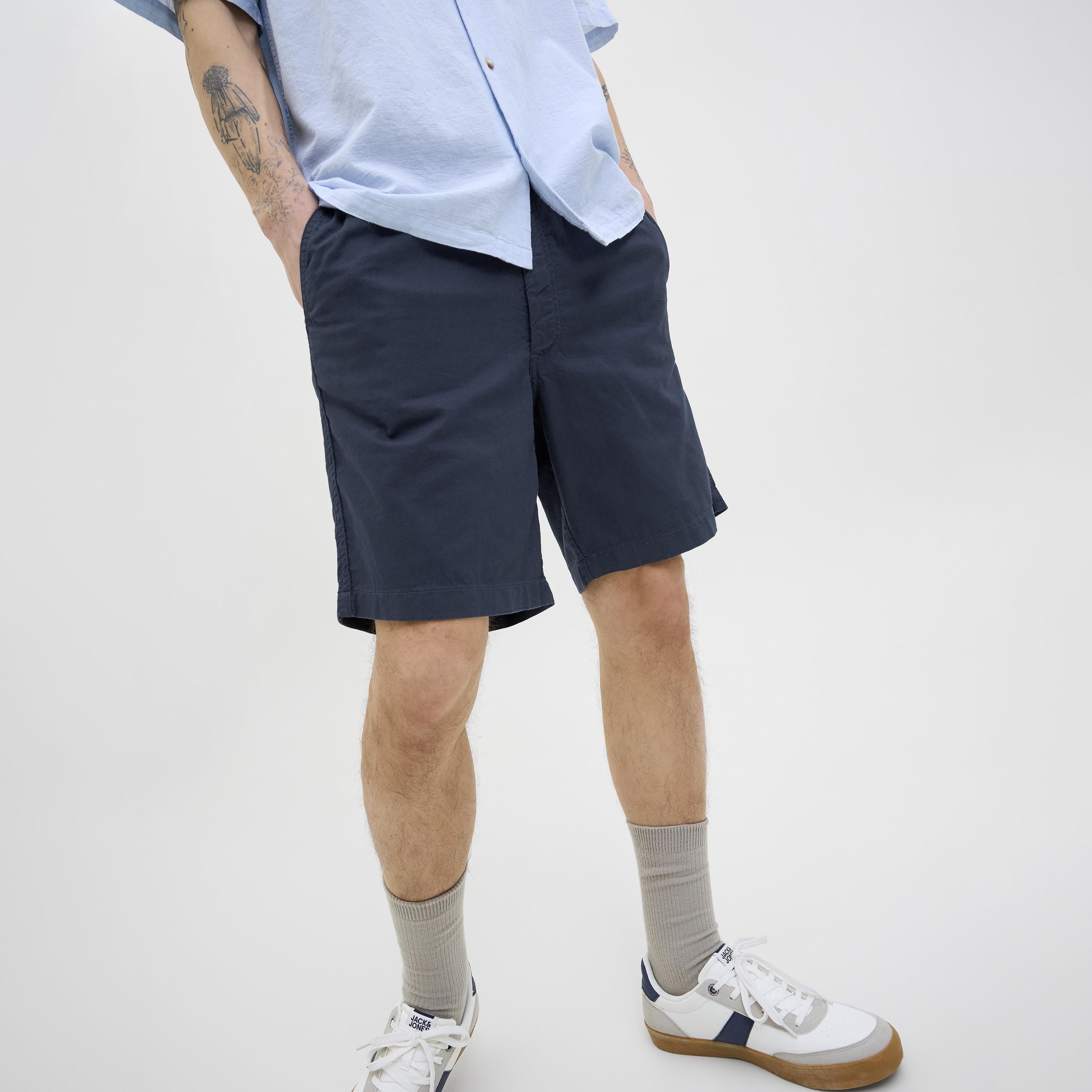 Jack & Jones Plain Mid-Rise Button and Zip Fly Men's Shorts-men-clothing-bottoms-shorts-image-21